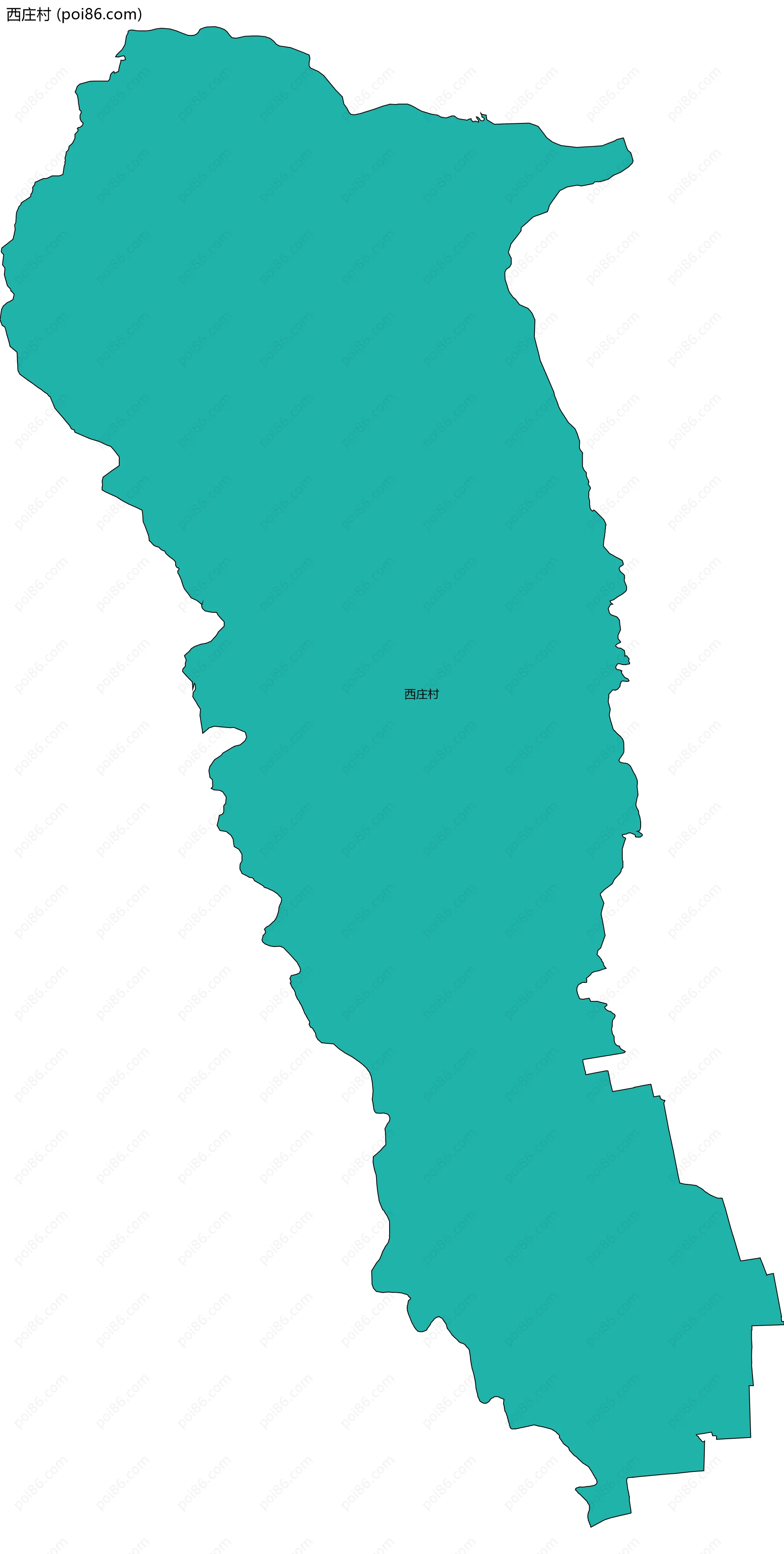 西庄村边界地图