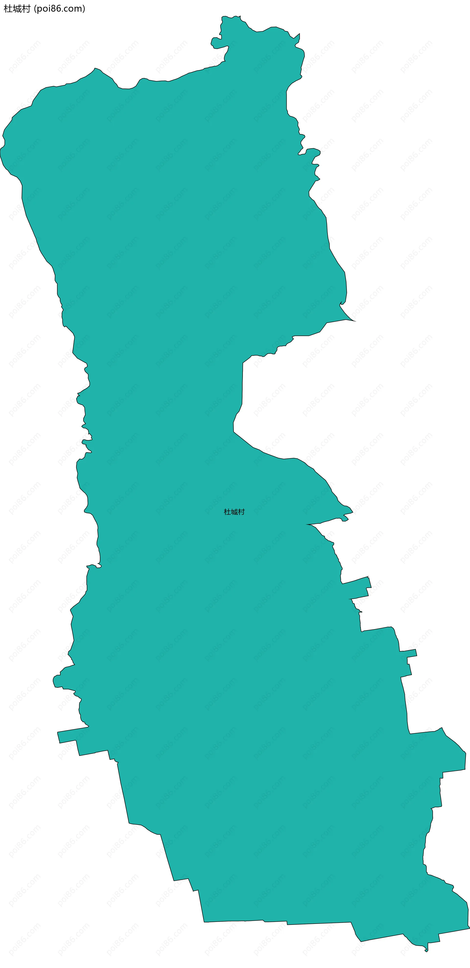 杜城村边界地图