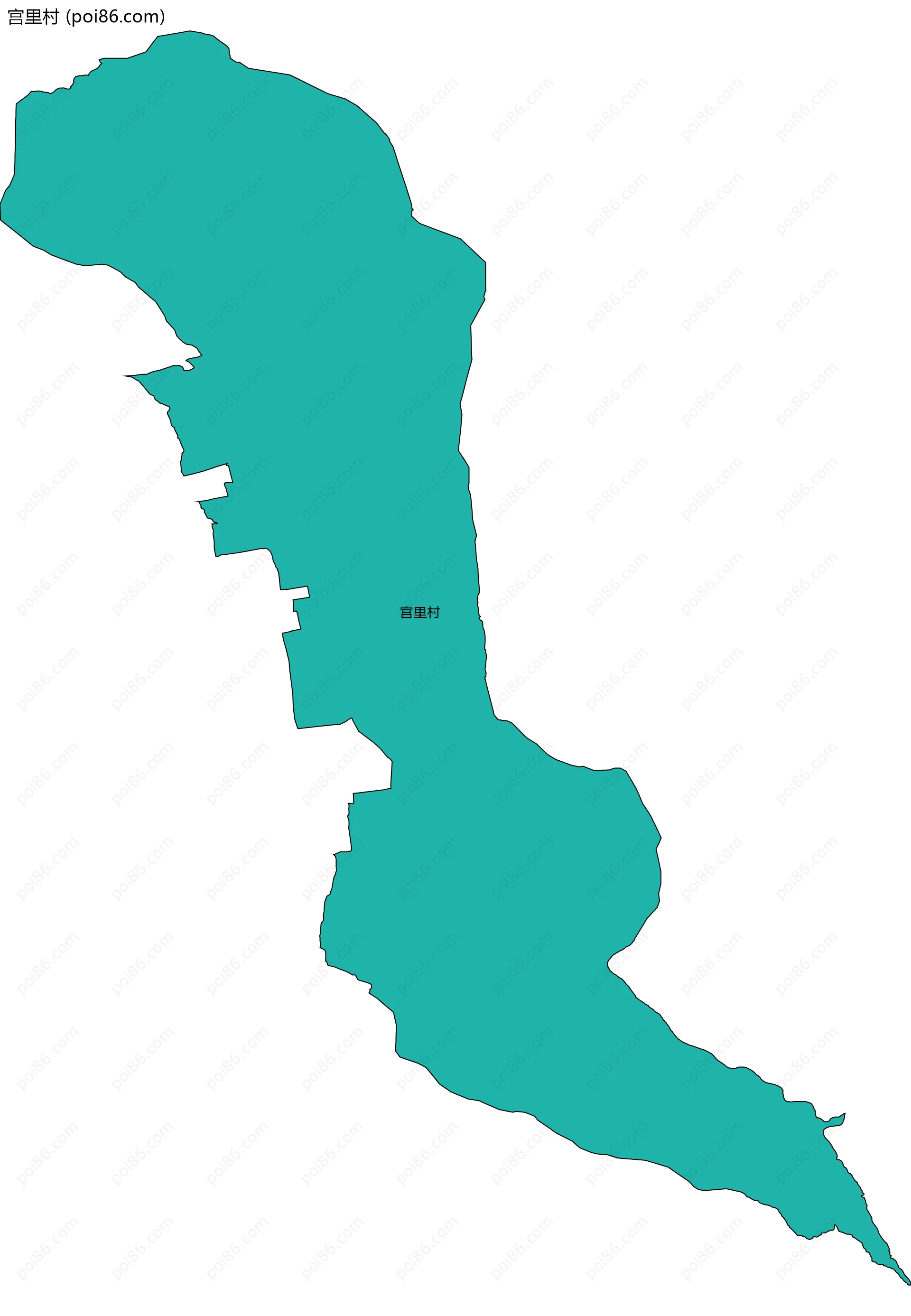 宫里村边界地图