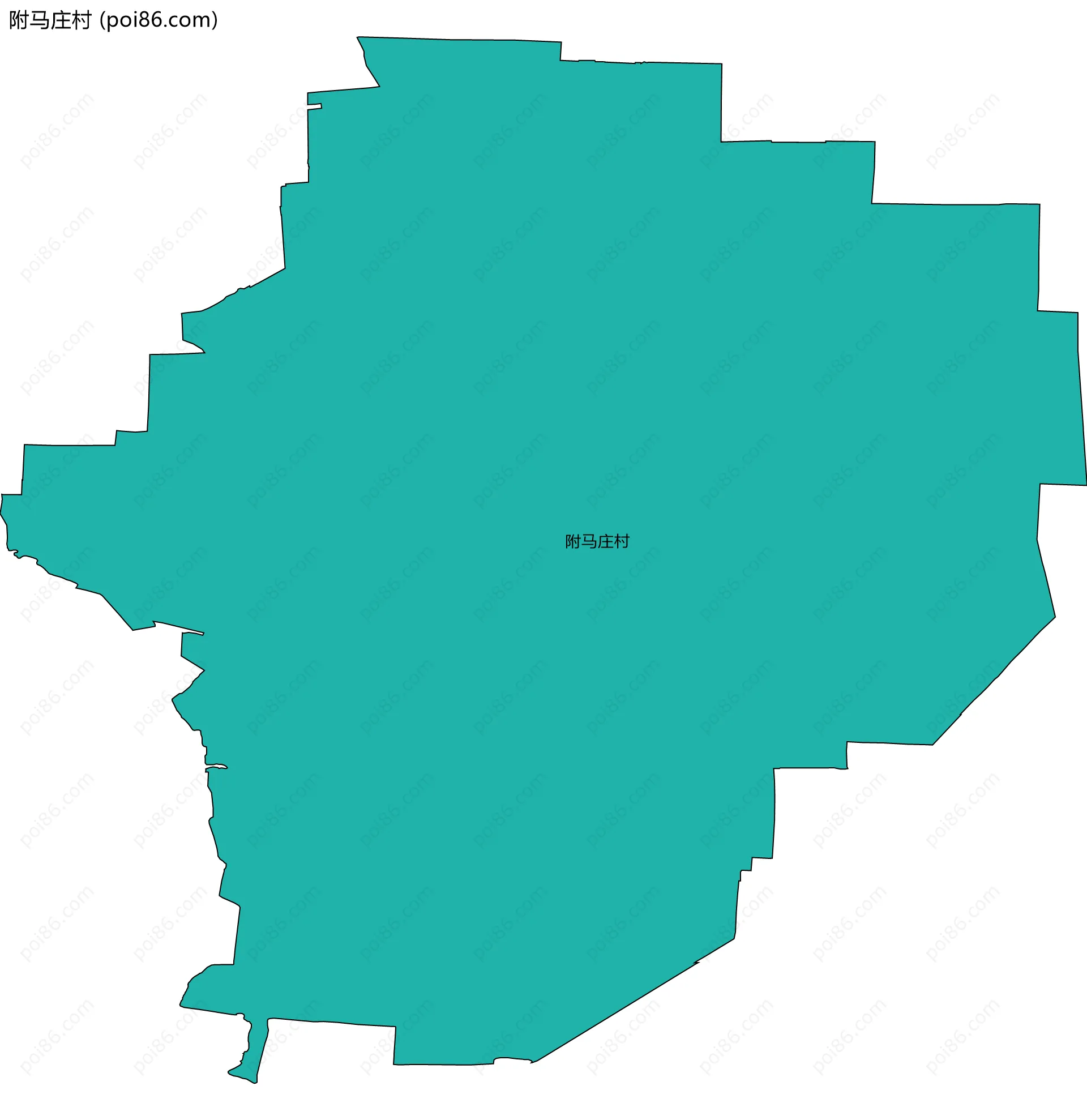 附马庄村边界地图