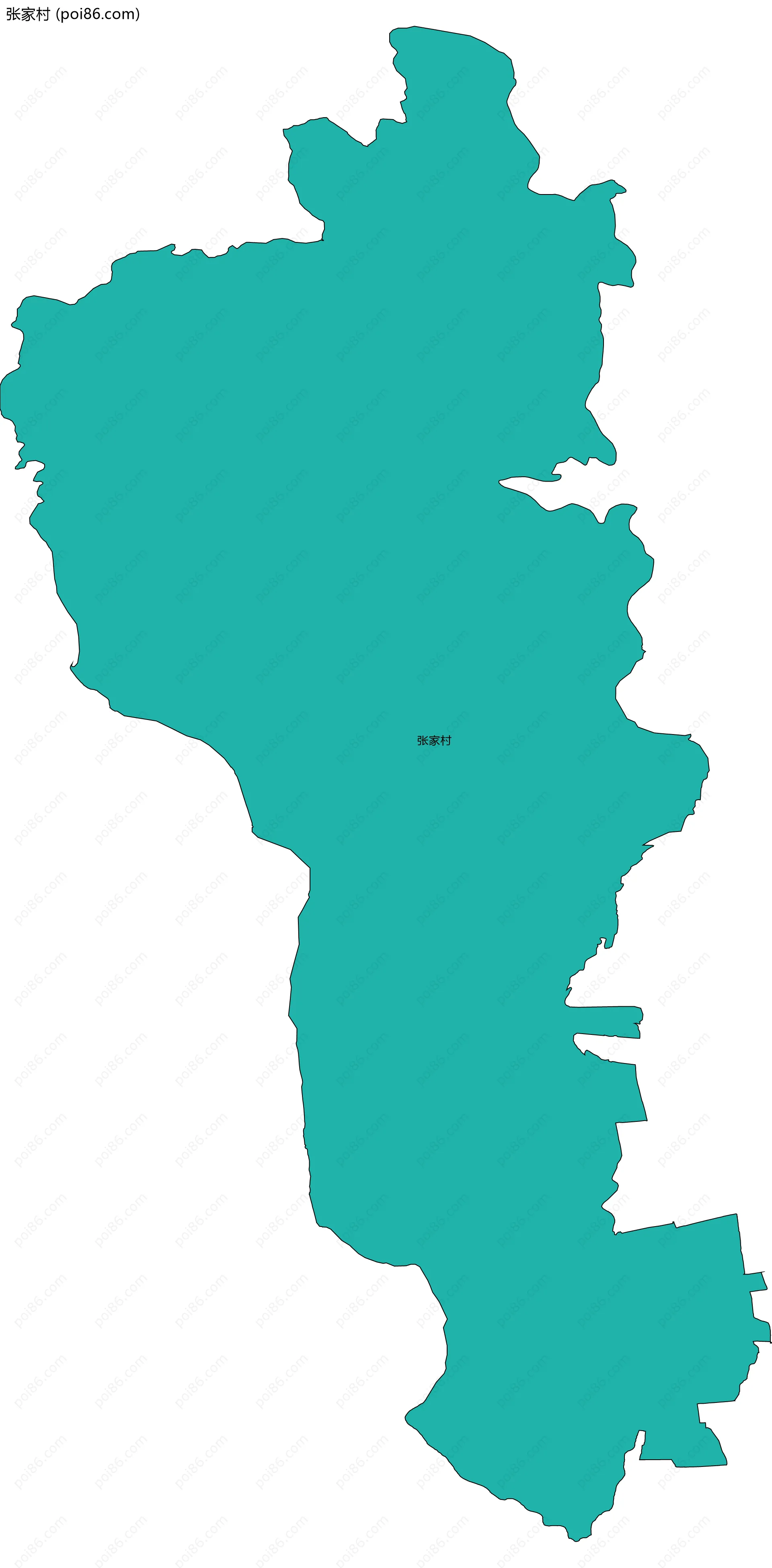 张家村边界地图
