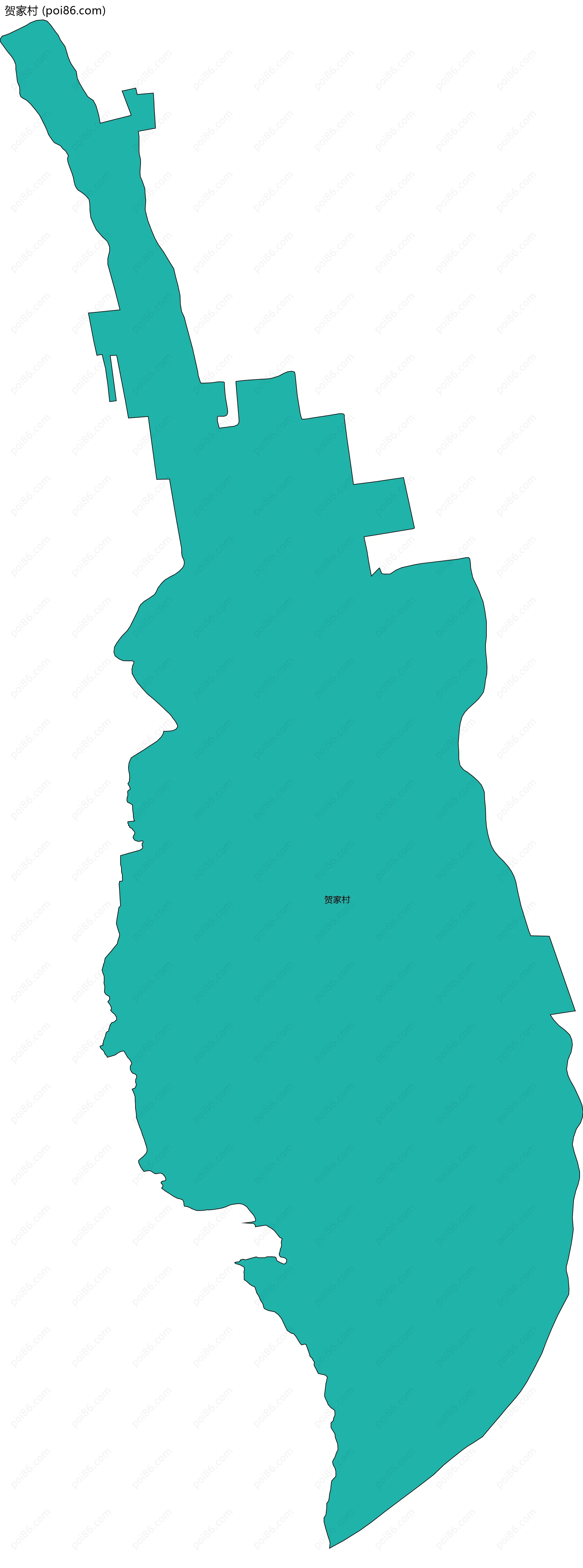 贺家村边界地图