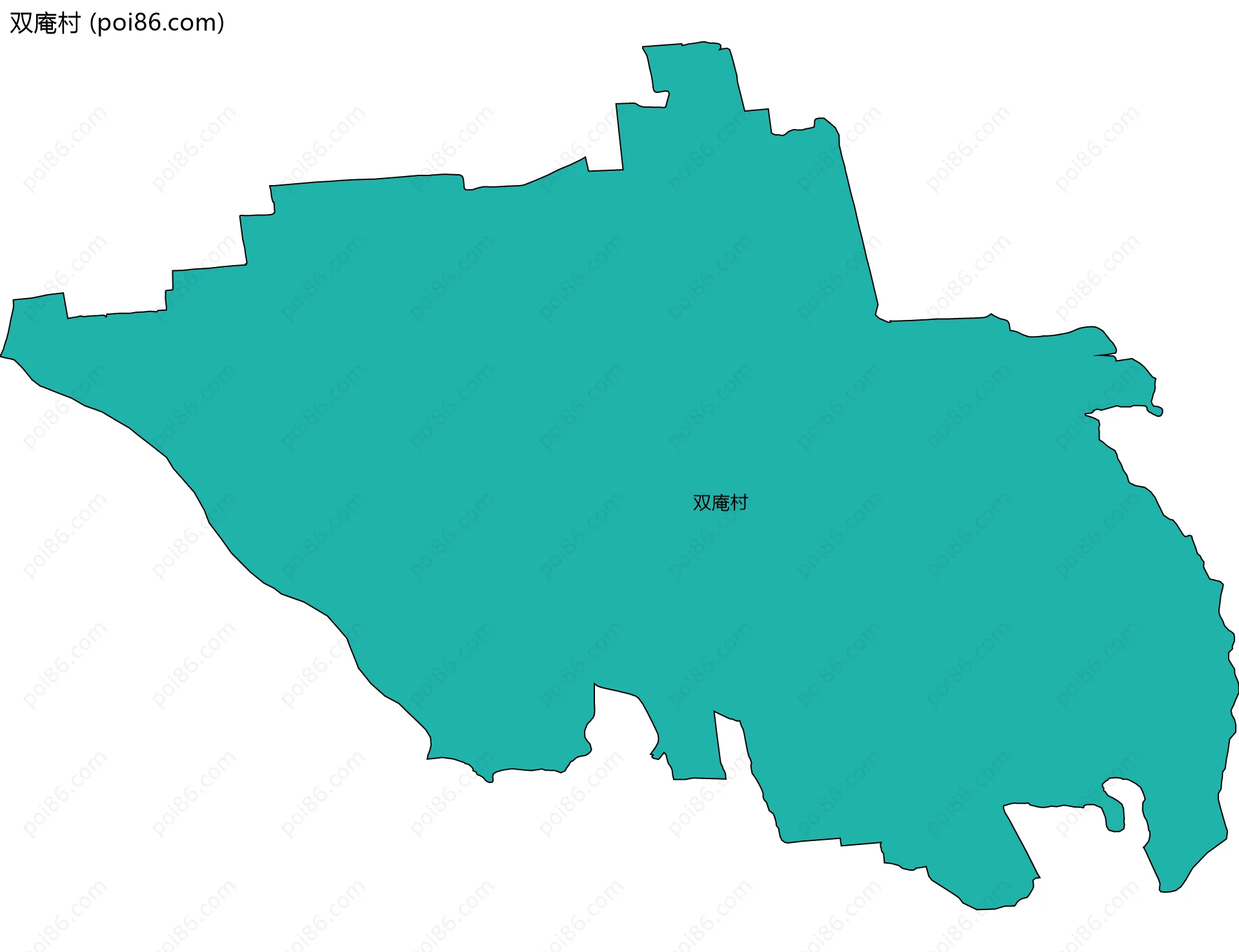 双庵村边界地图