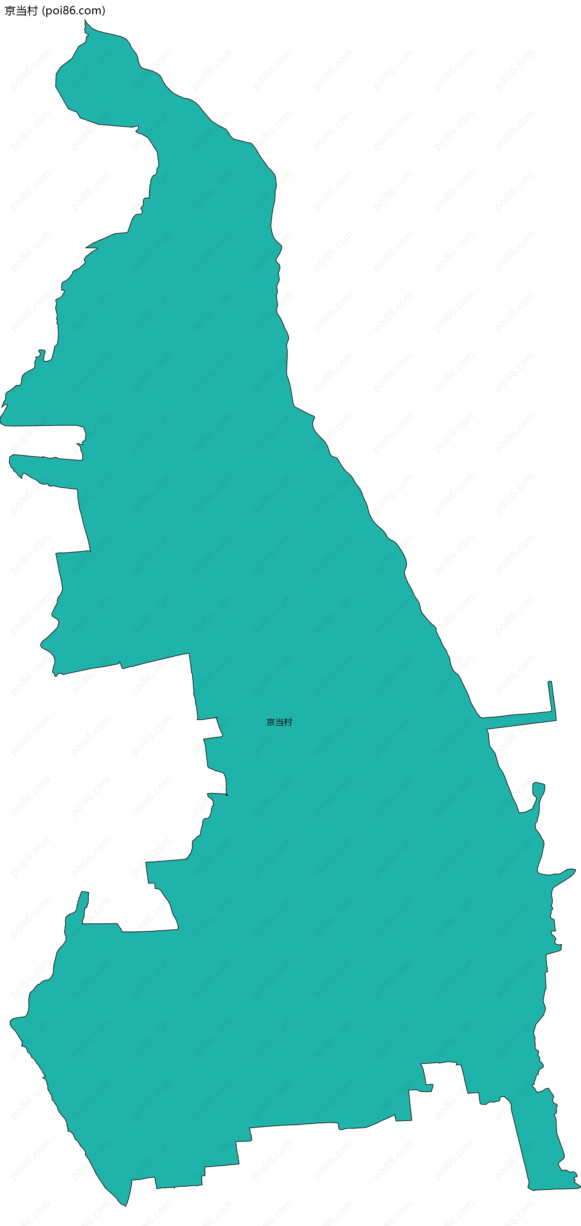 京当村边界地图