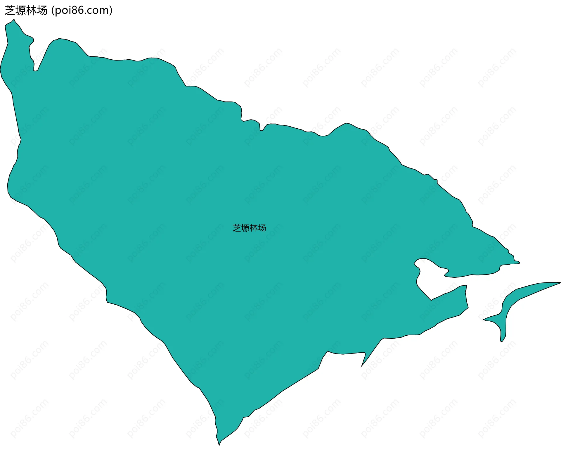 芝塬林场边界地图