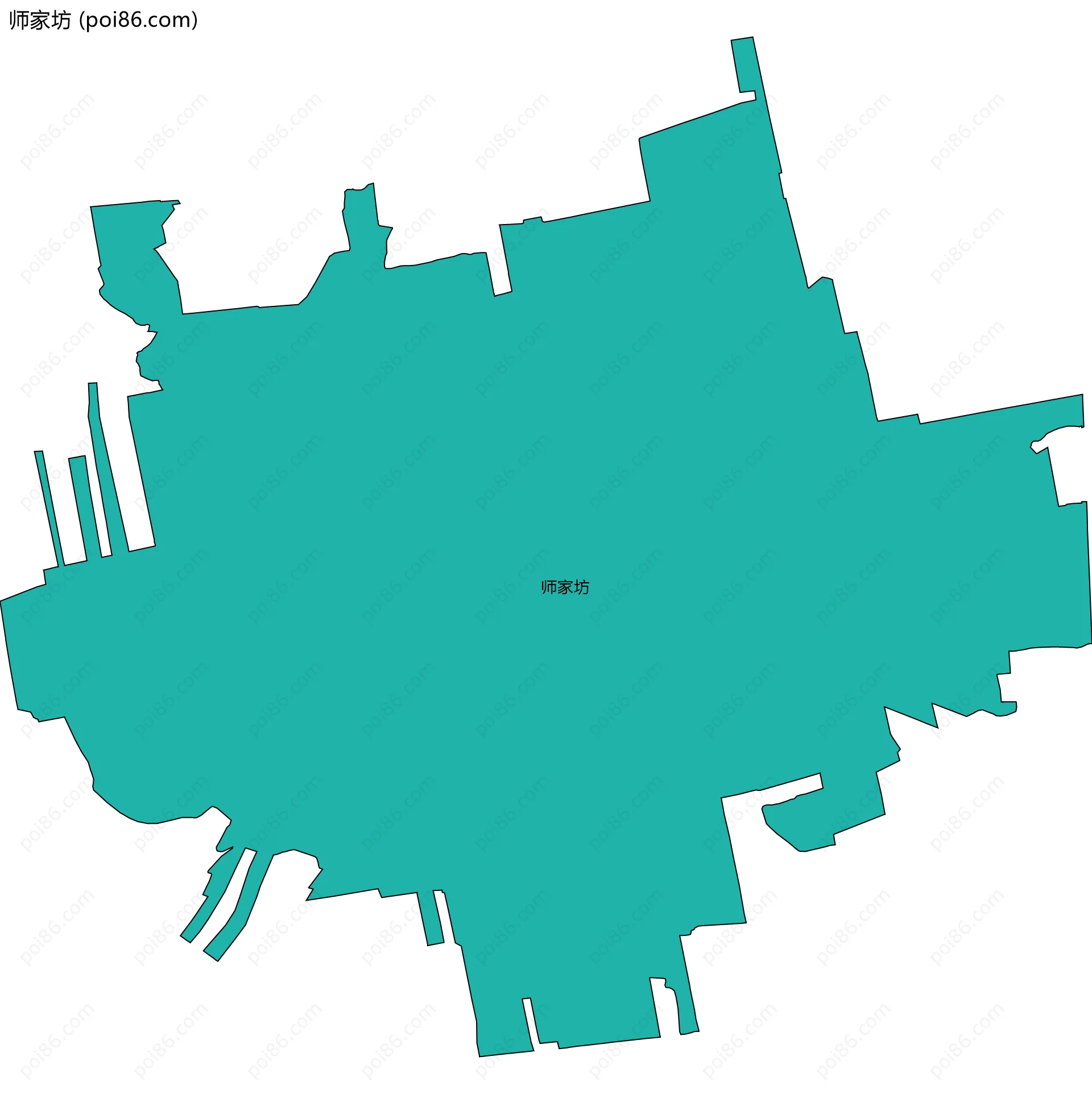 师家坊边界地图