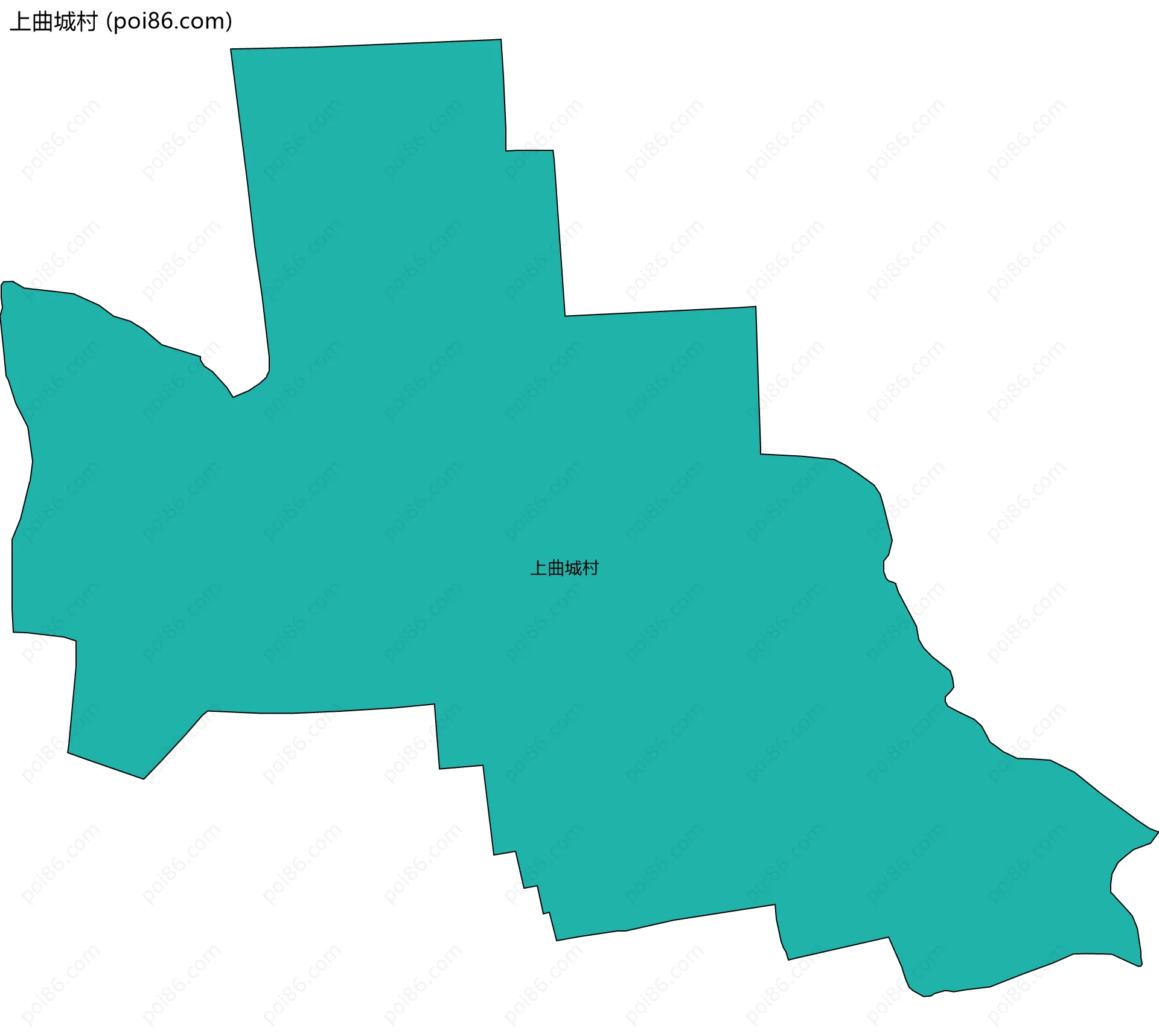 上曲城村边界地图