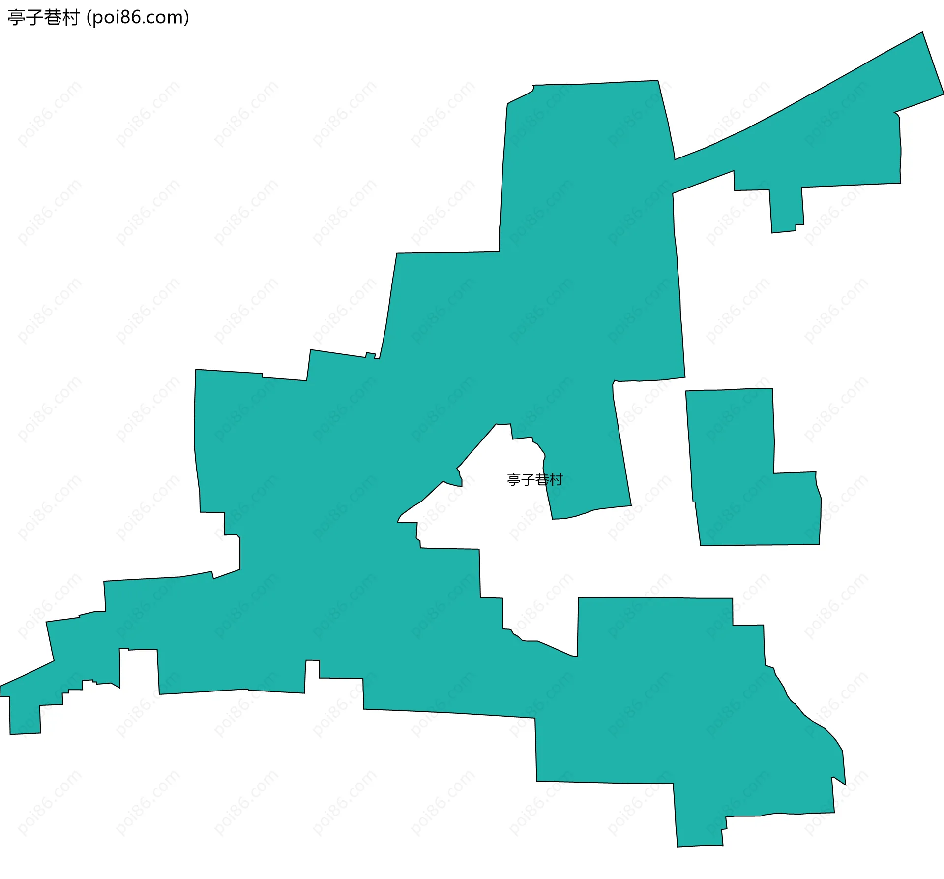 亭子巷村边界地图