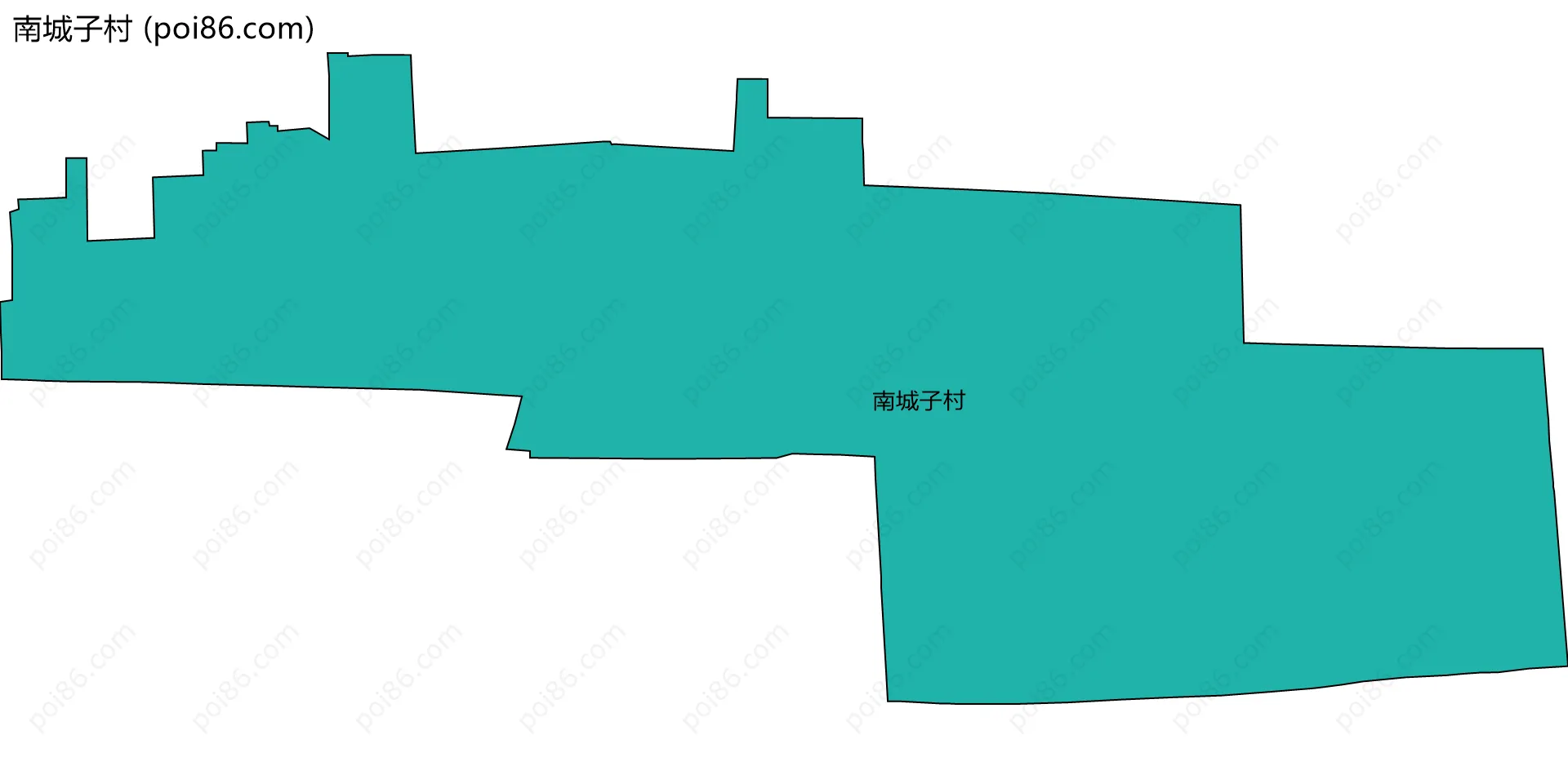 南城子村边界地图