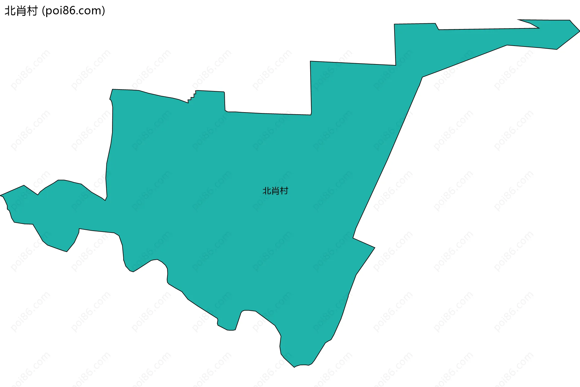 北肖村边界地图