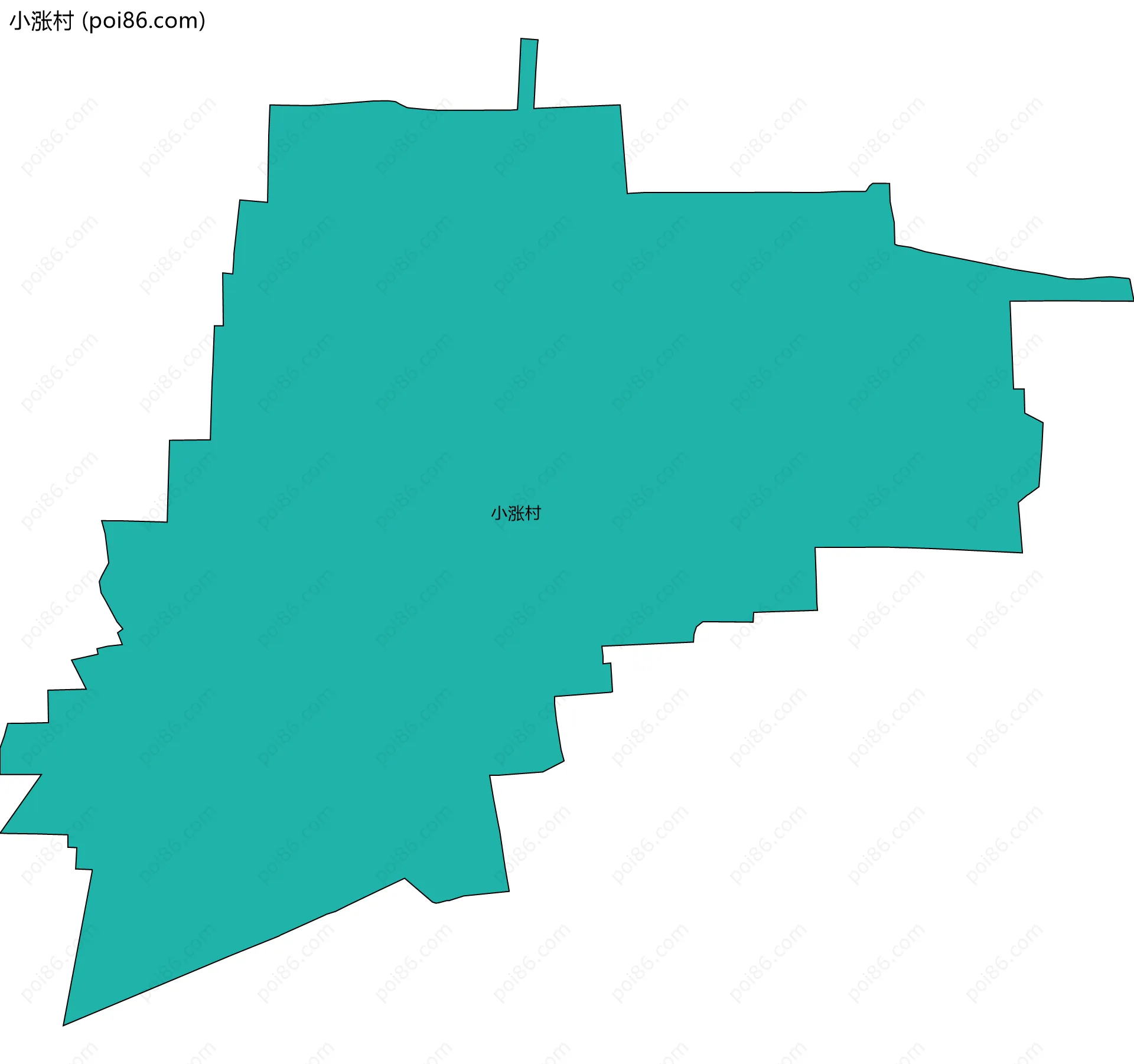 小涨村边界地图