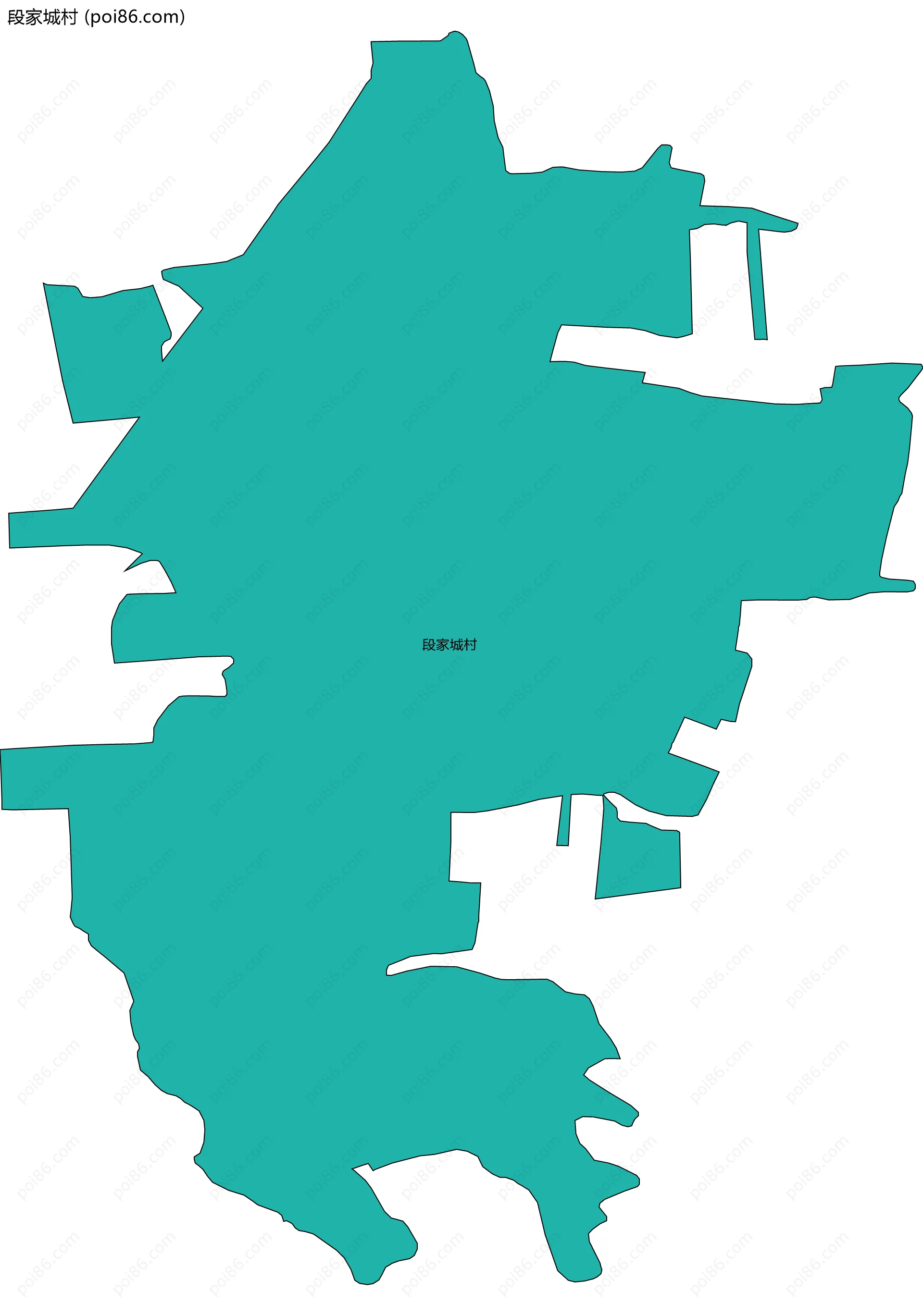 段家城村边界地图