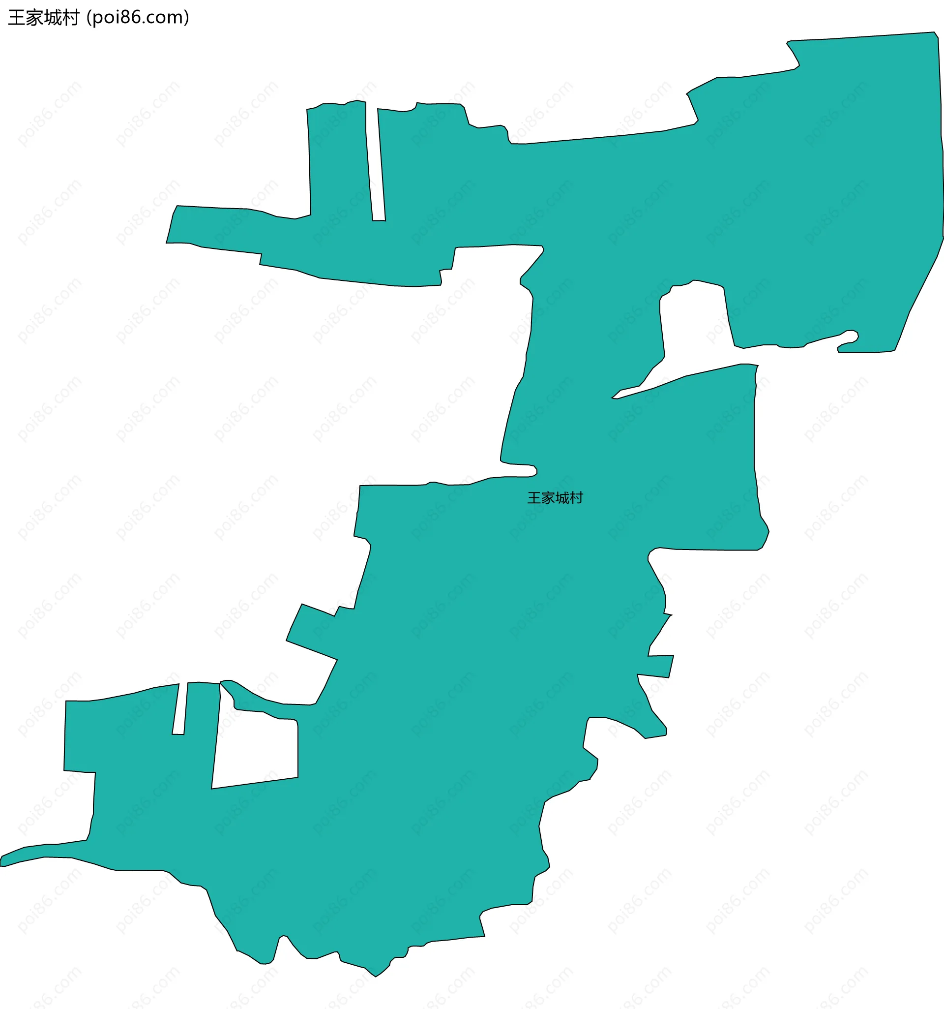 王家城村边界地图
