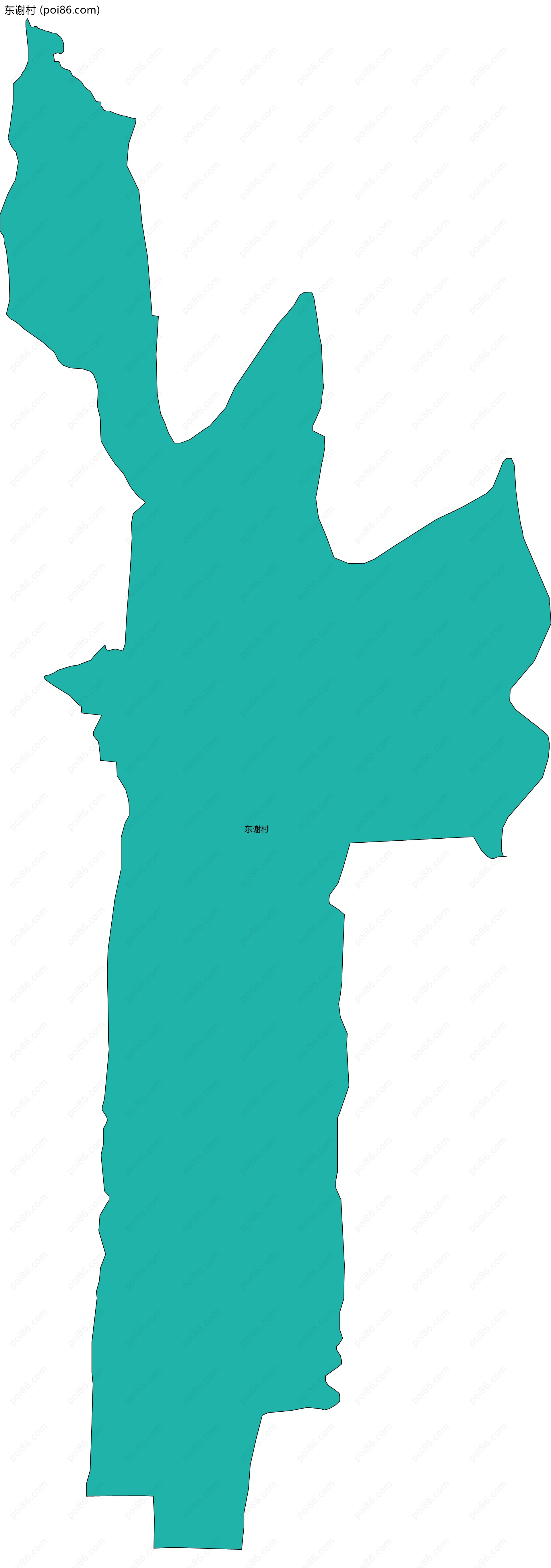 东谢村边界地图