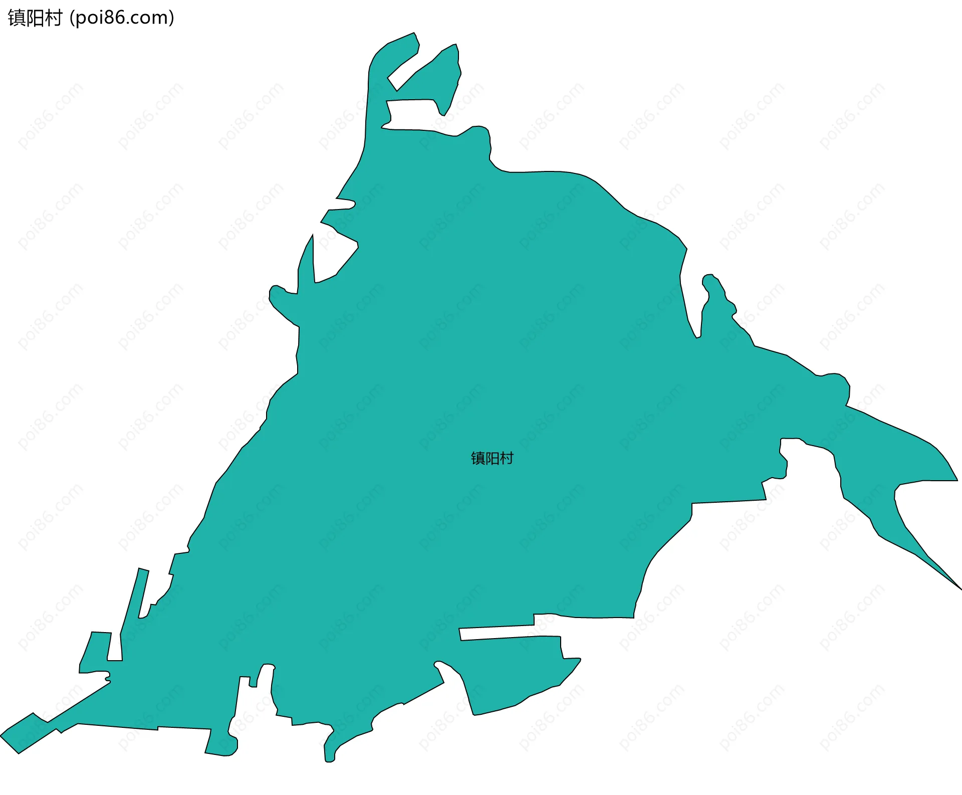 镇阳村边界地图