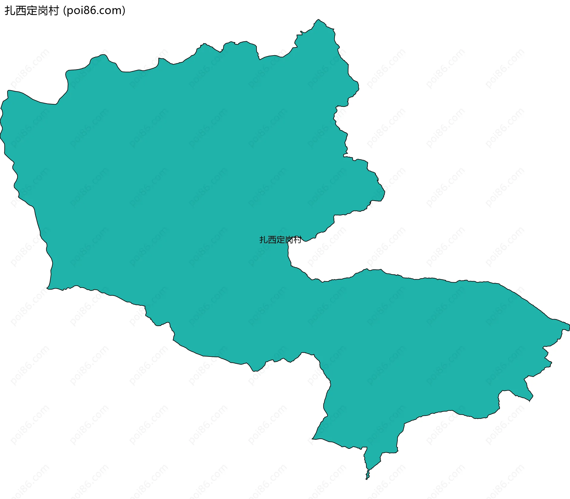 扎西定岗村边界地图