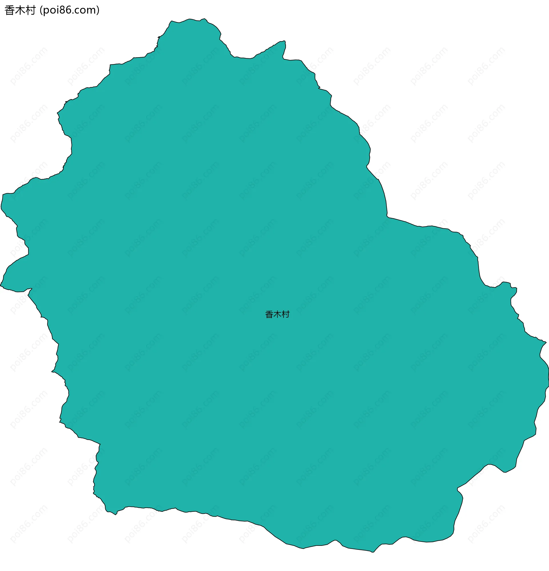 香木村边界地图