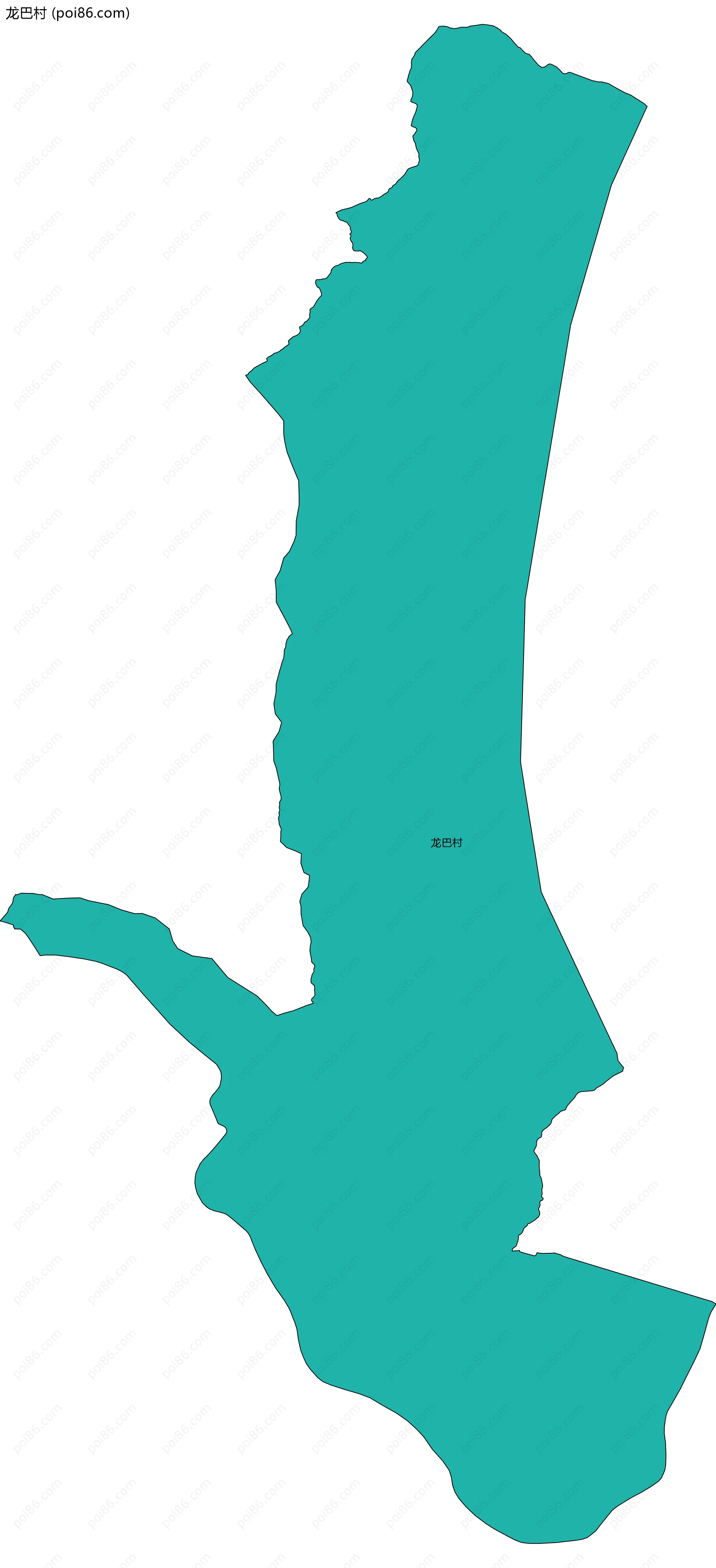 龙巴村边界地图