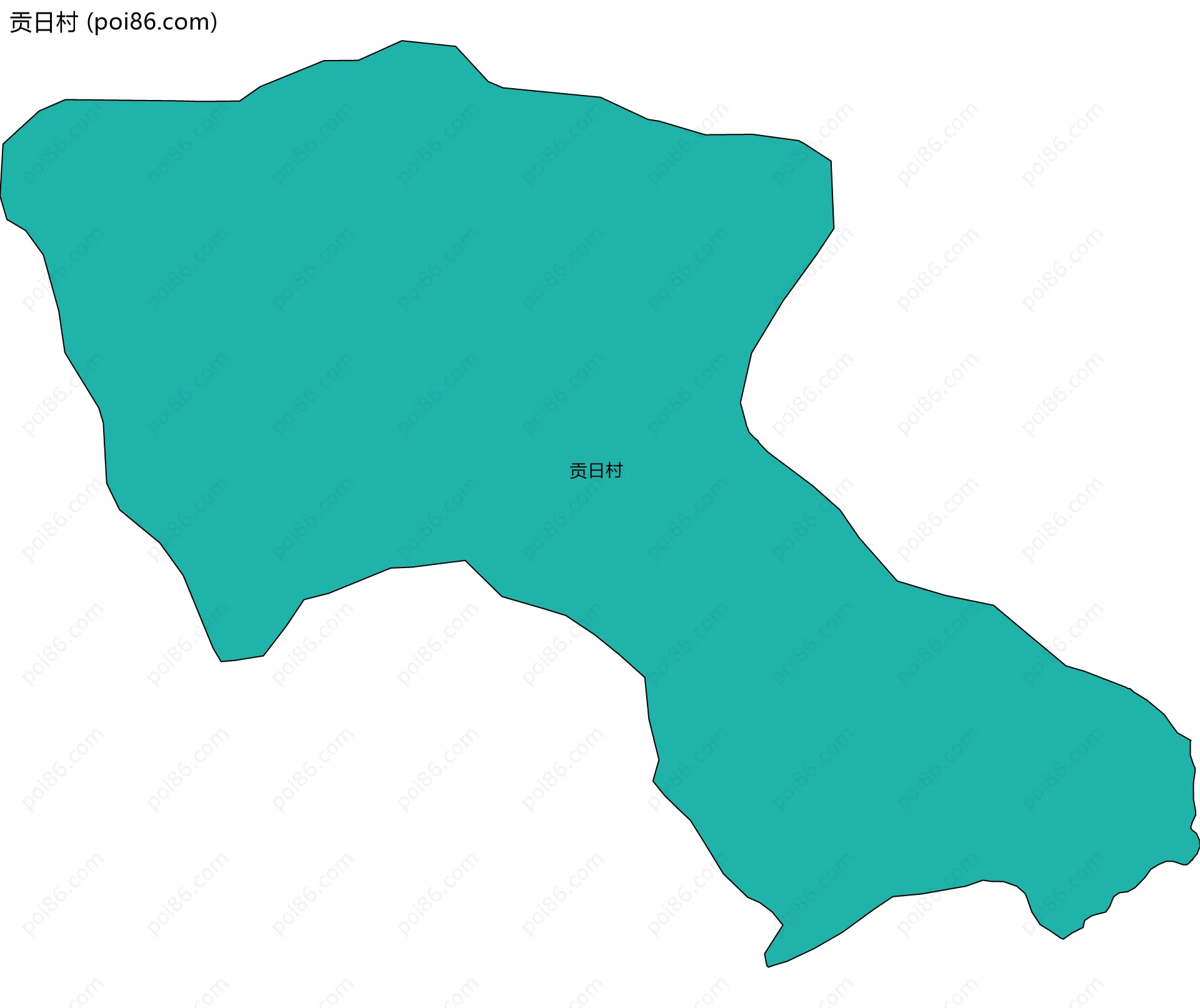 贡日村边界地图