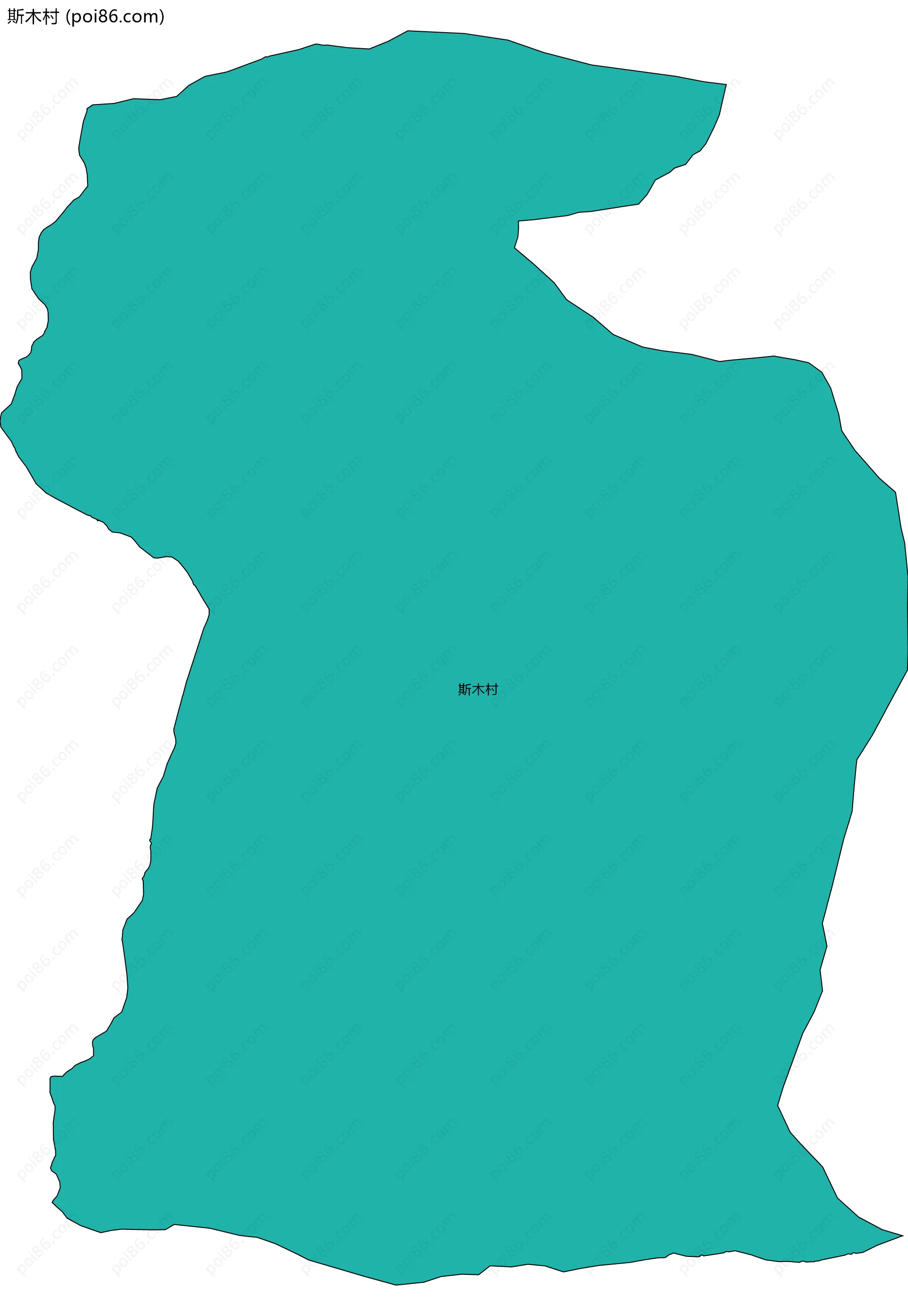 斯木村边界地图