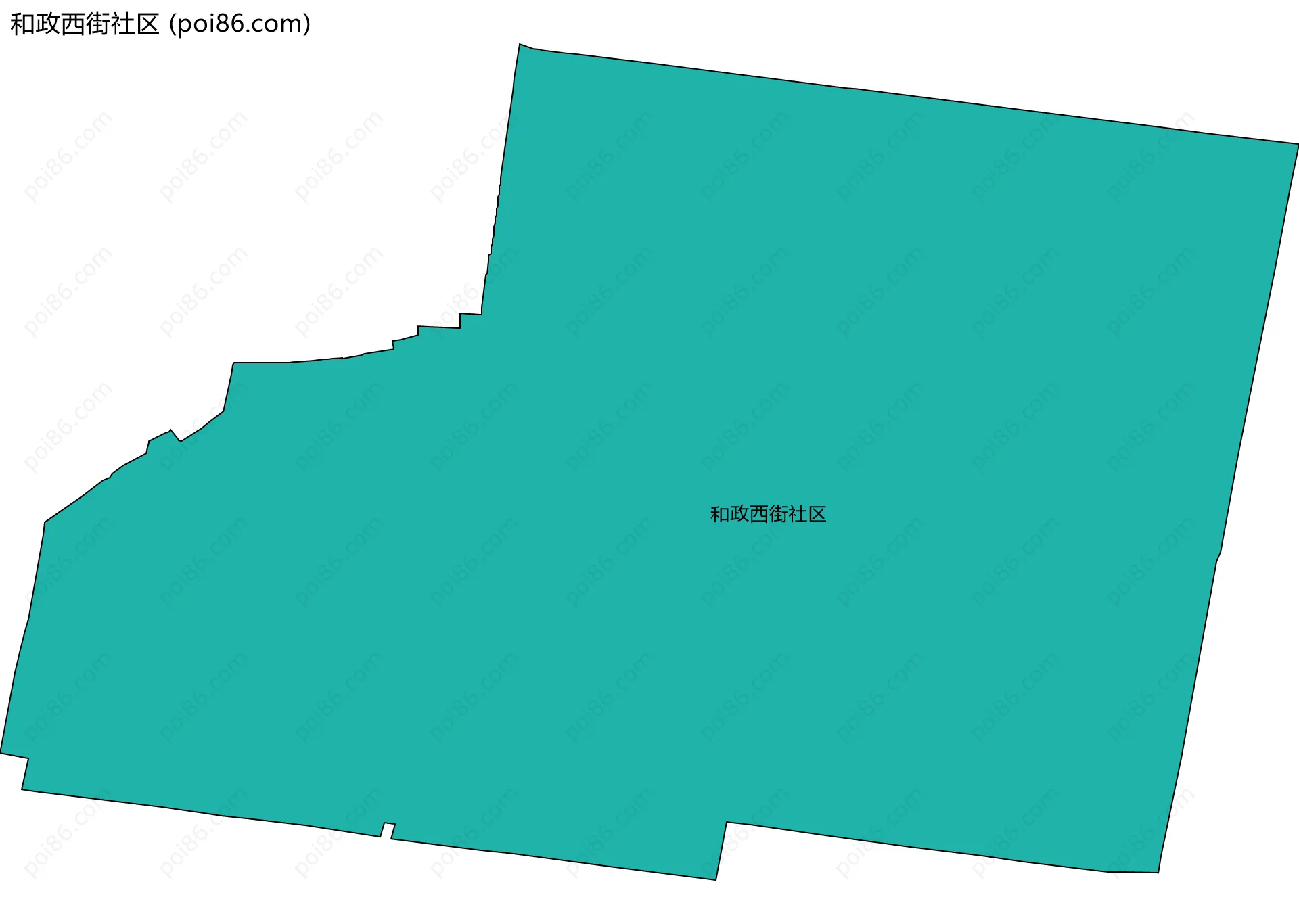 和政西街社区边界地图