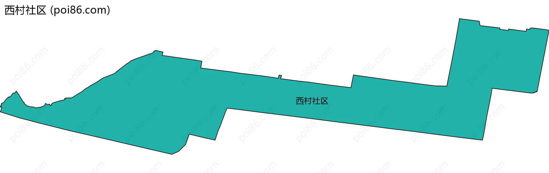 西村社区边界地图