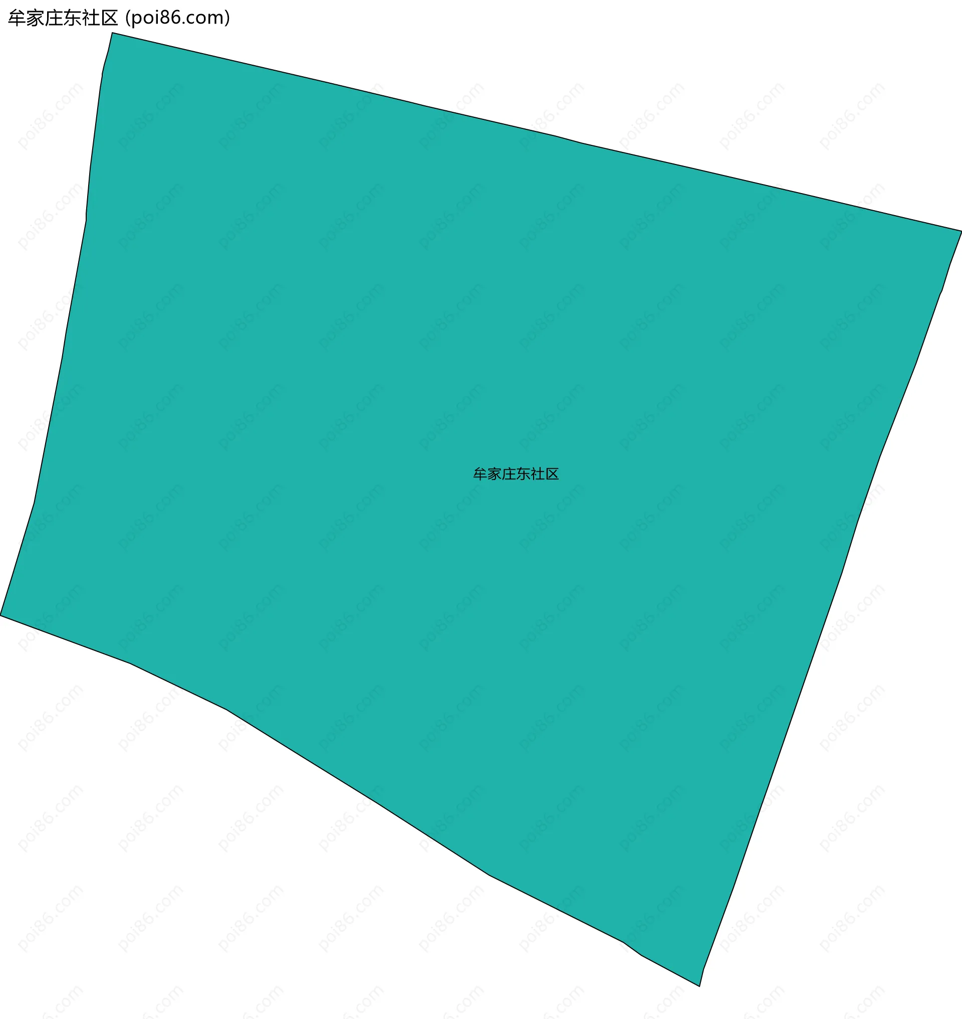 牟家庄东社区边界地图