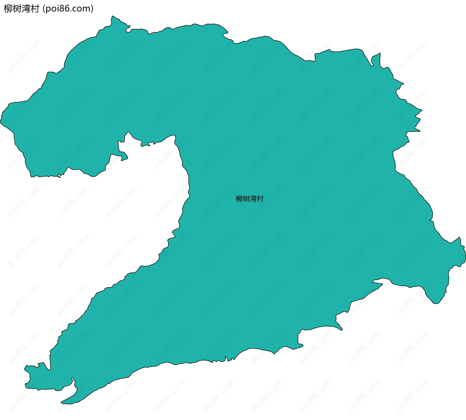 柳树湾村边界地图