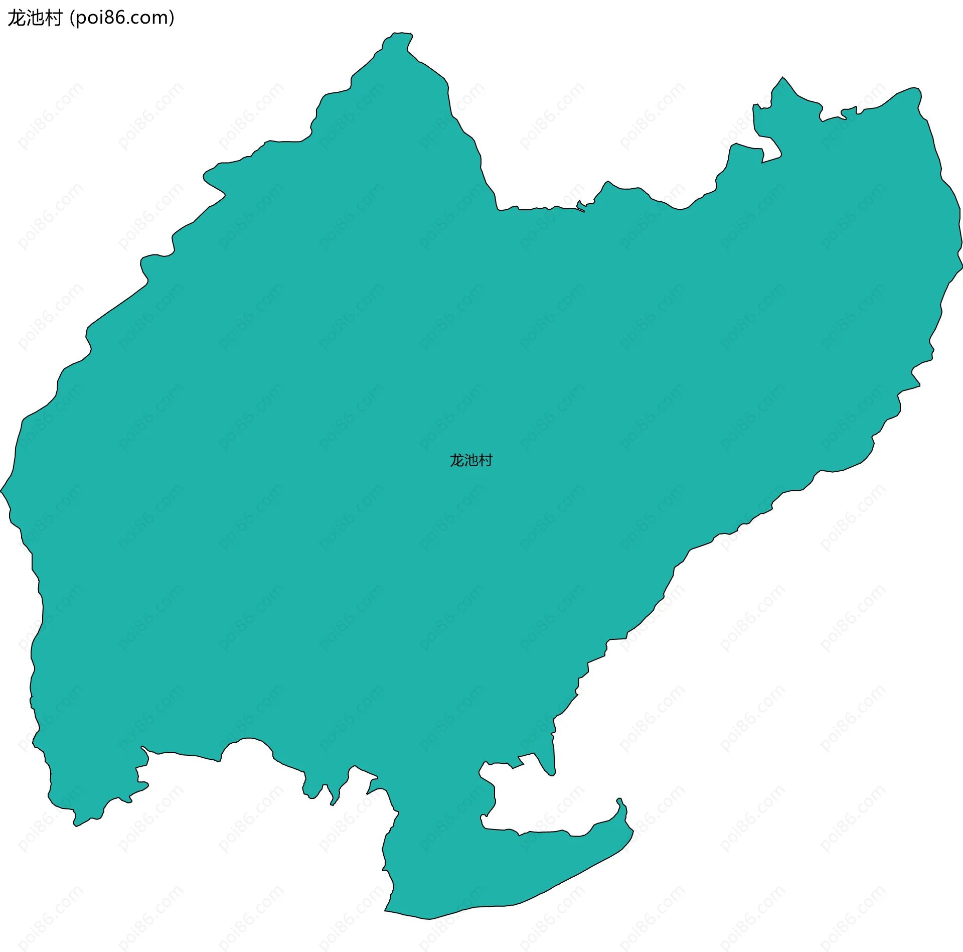 龙池村边界地图