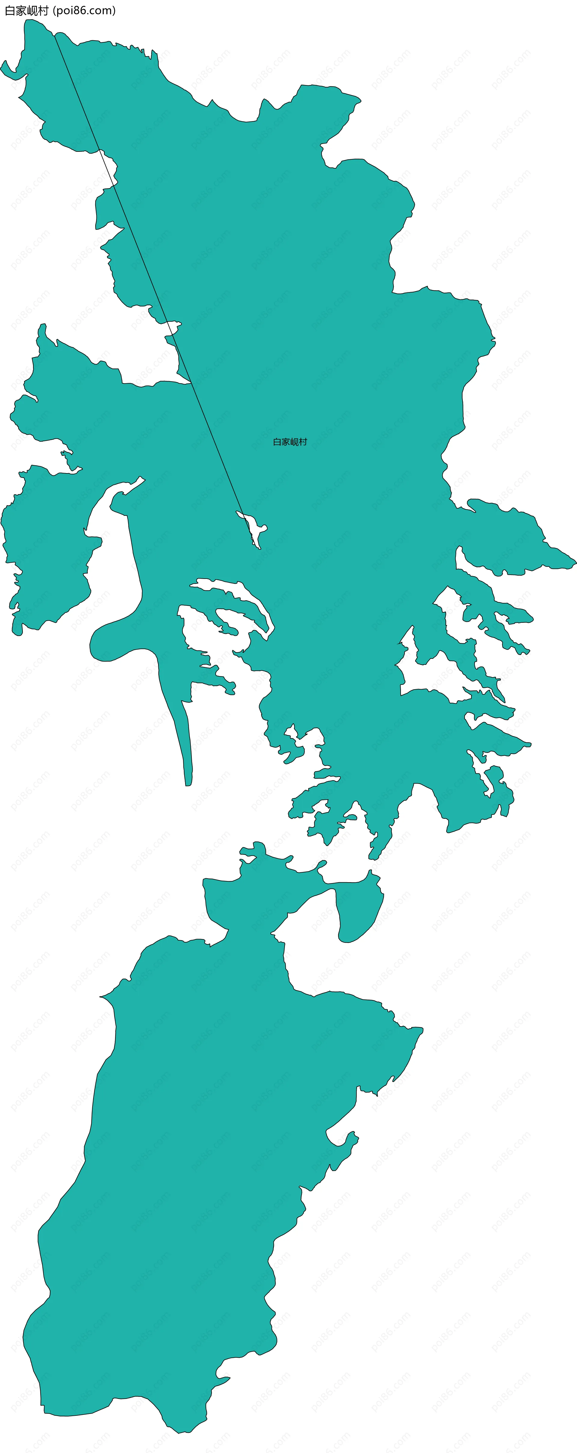 白家岘村边界地图