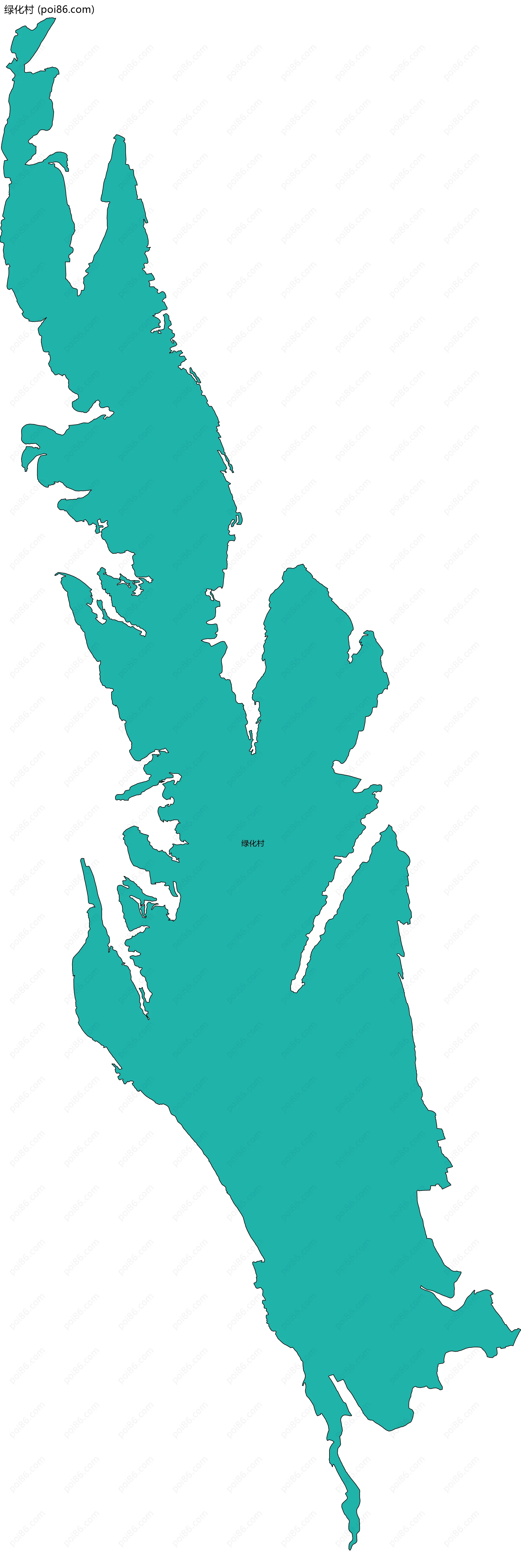 绿化村边界地图