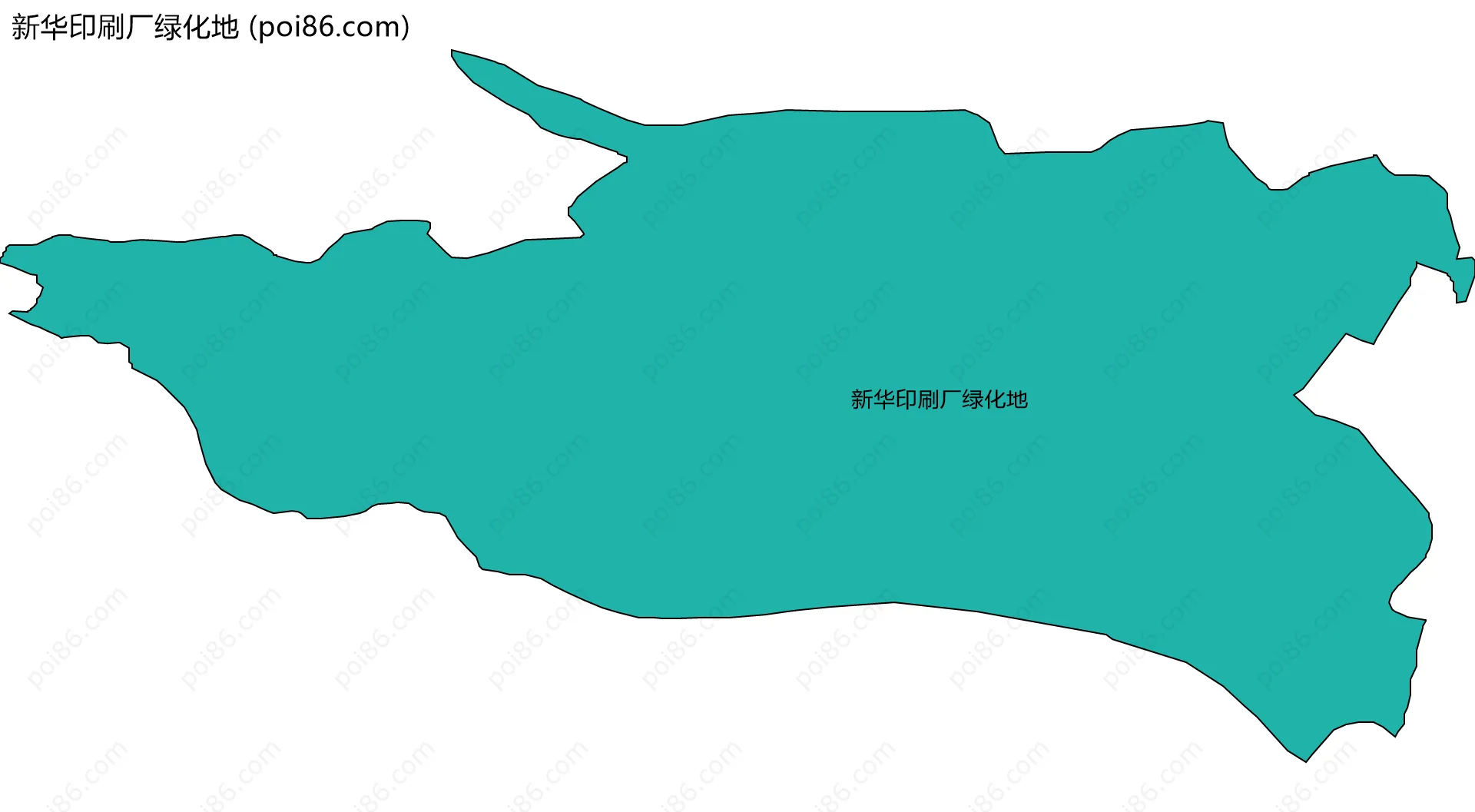 新华印刷厂绿化地边界地图