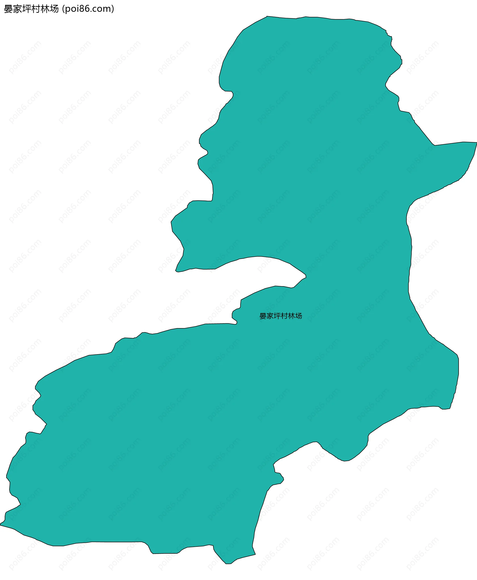 晏家坪村林场边界地图