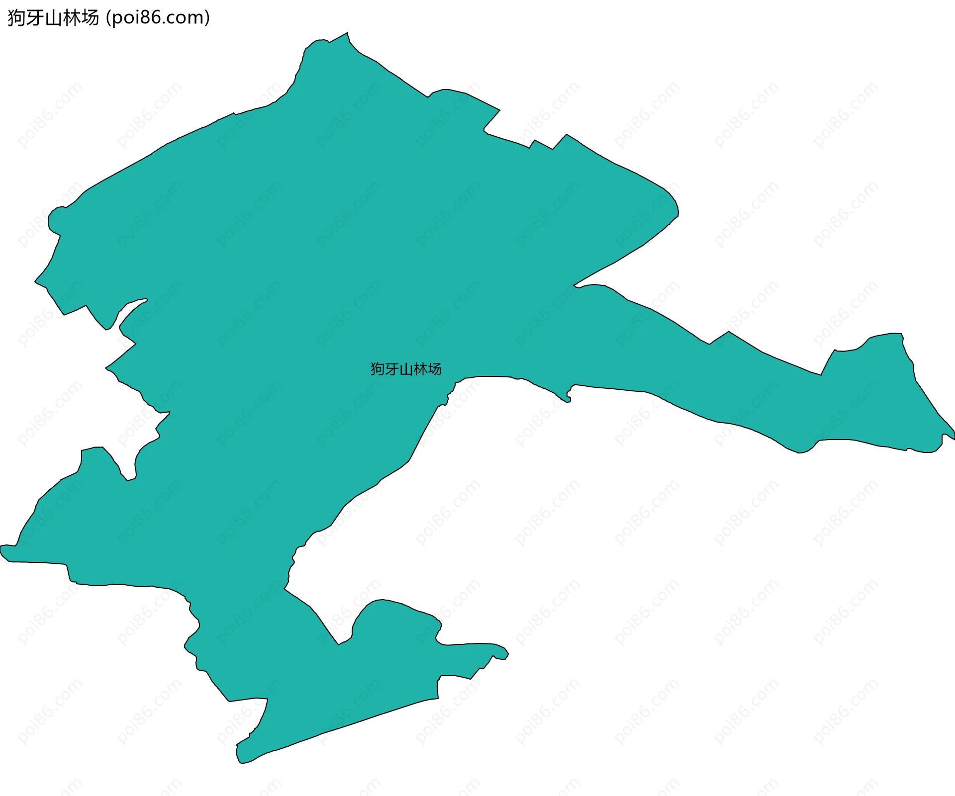 狗牙山林场边界地图