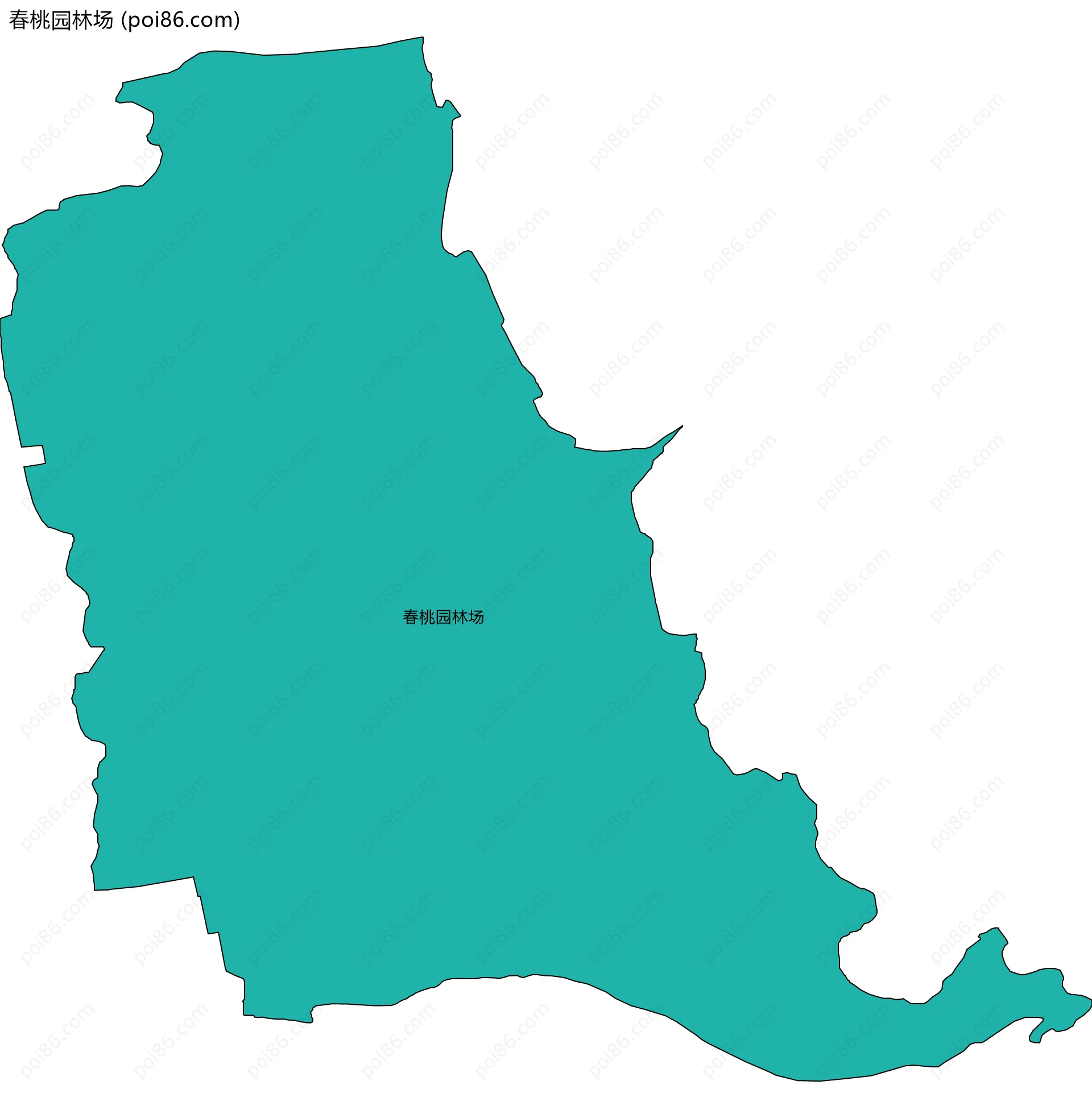 春桃园林场边界地图