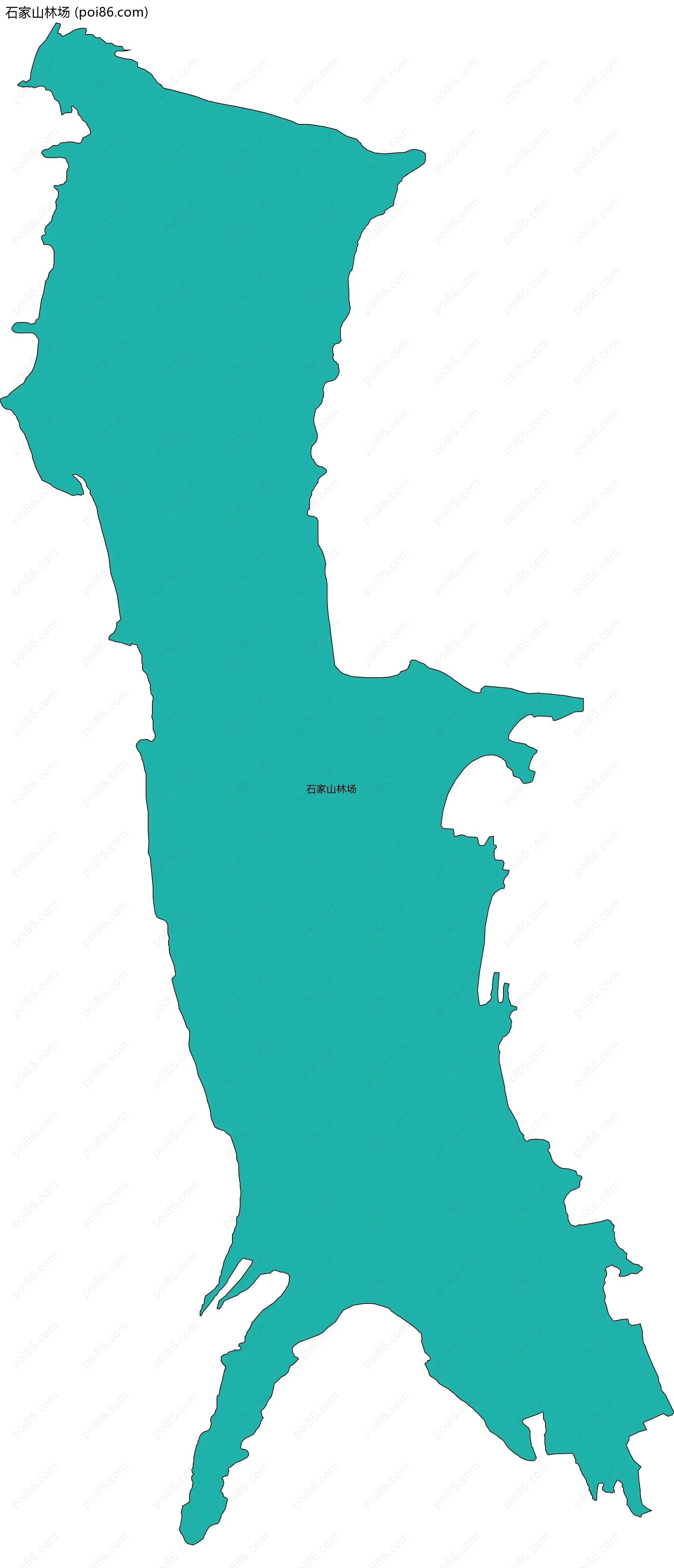 石家山林场边界地图