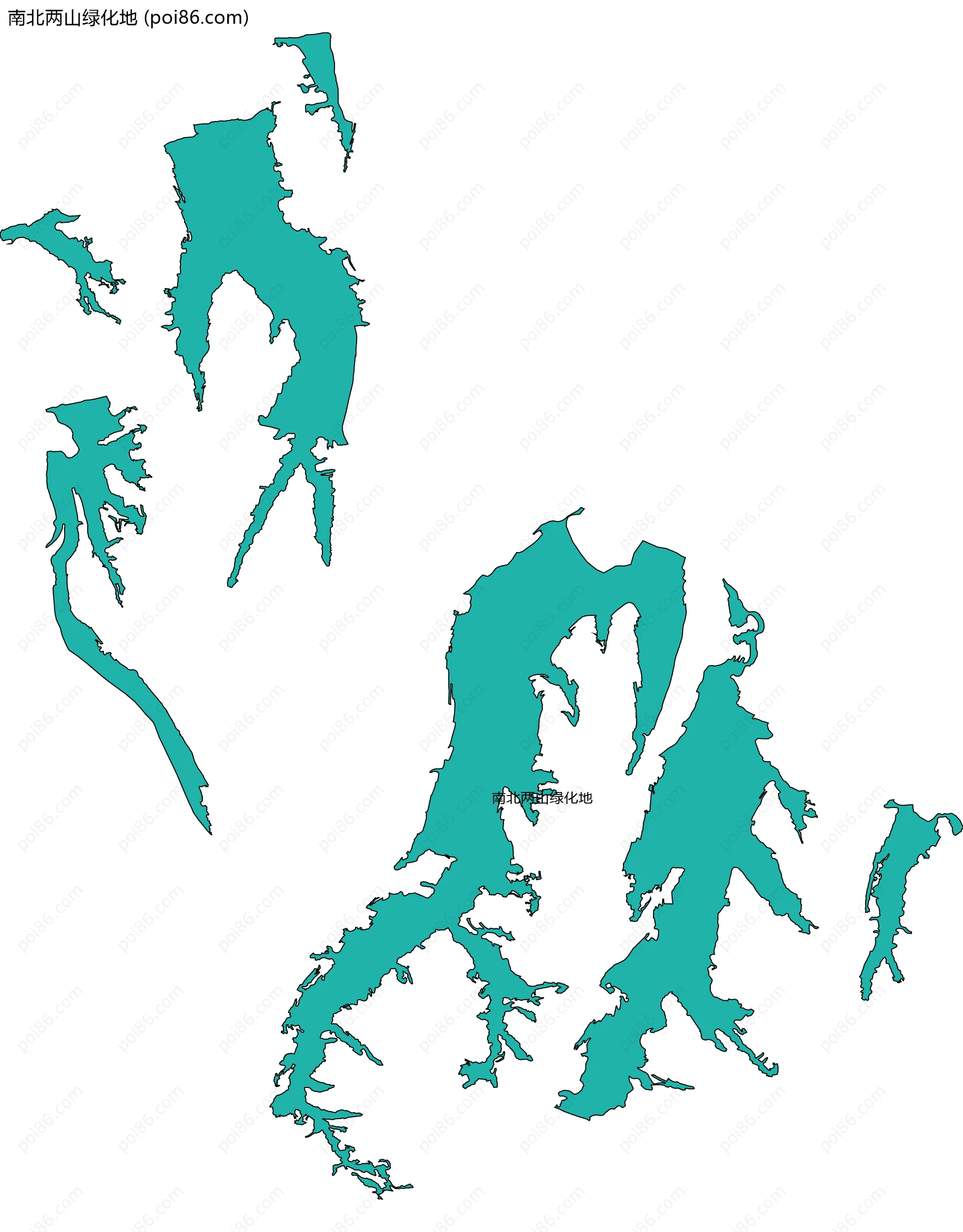 南北两山绿化地边界地图