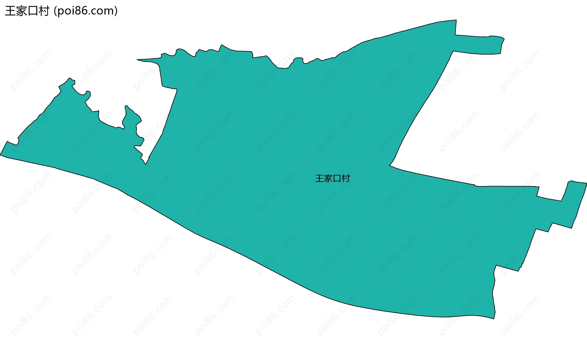 王家口村边界地图