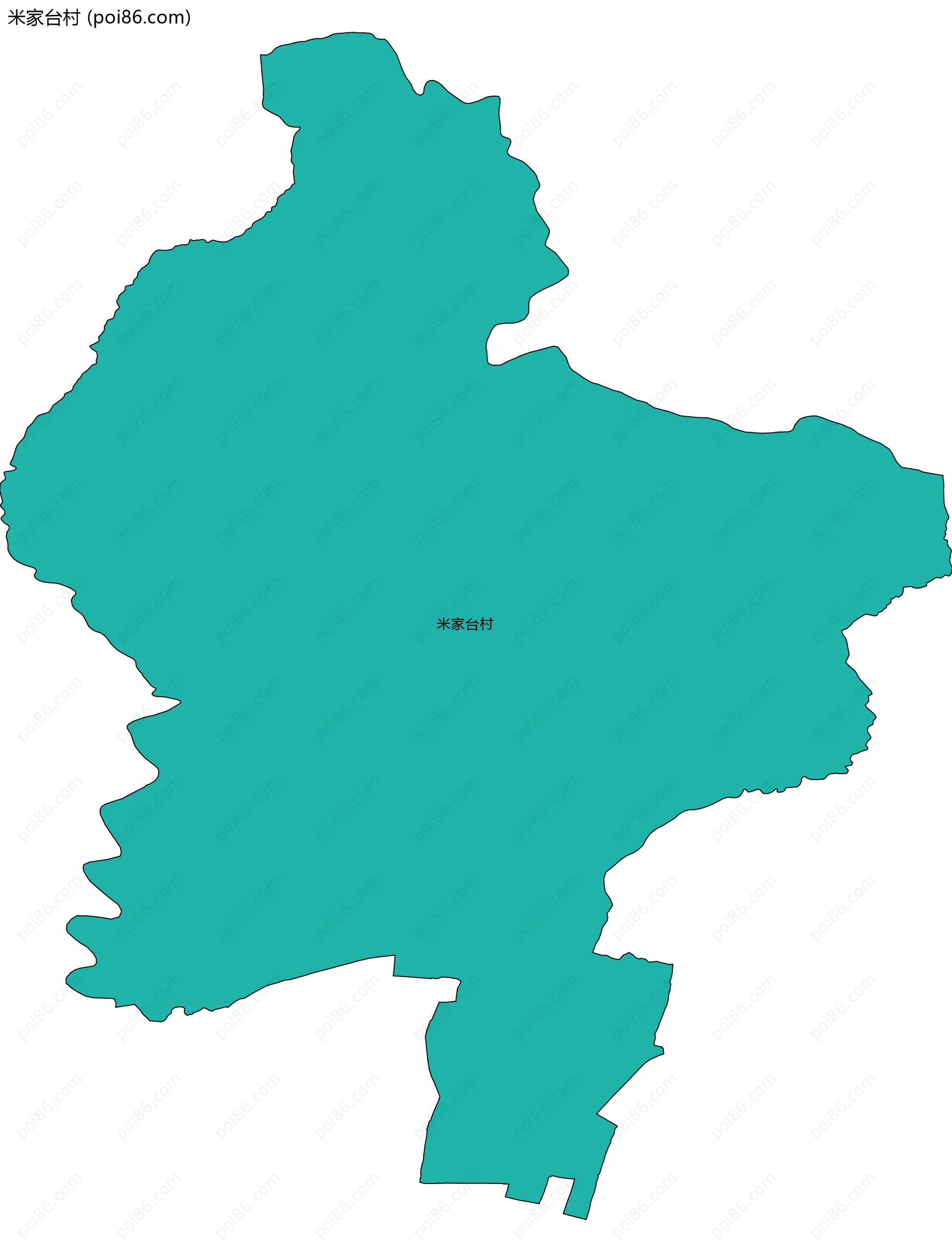 米家台村边界地图