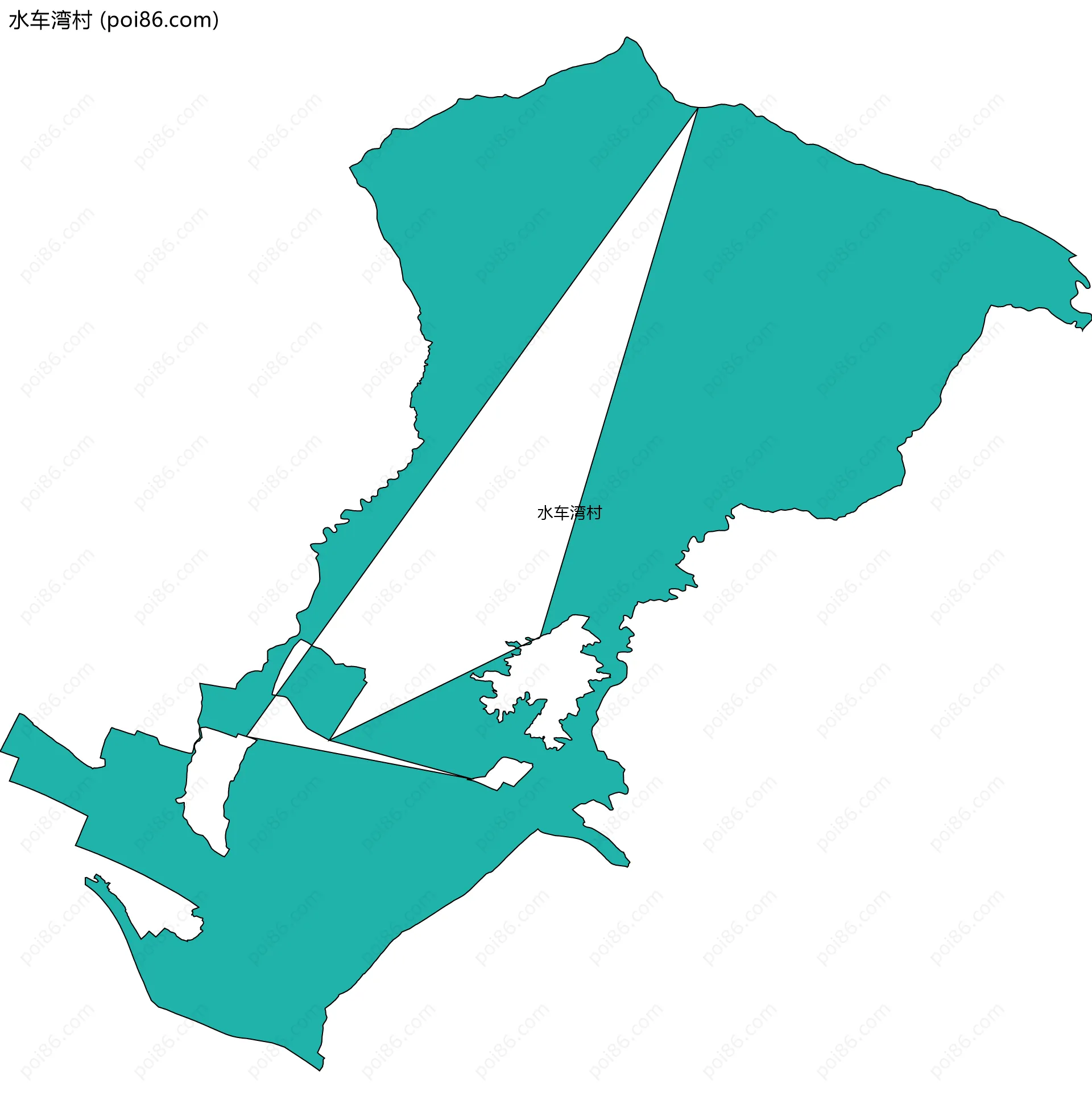 水车湾村边界地图
