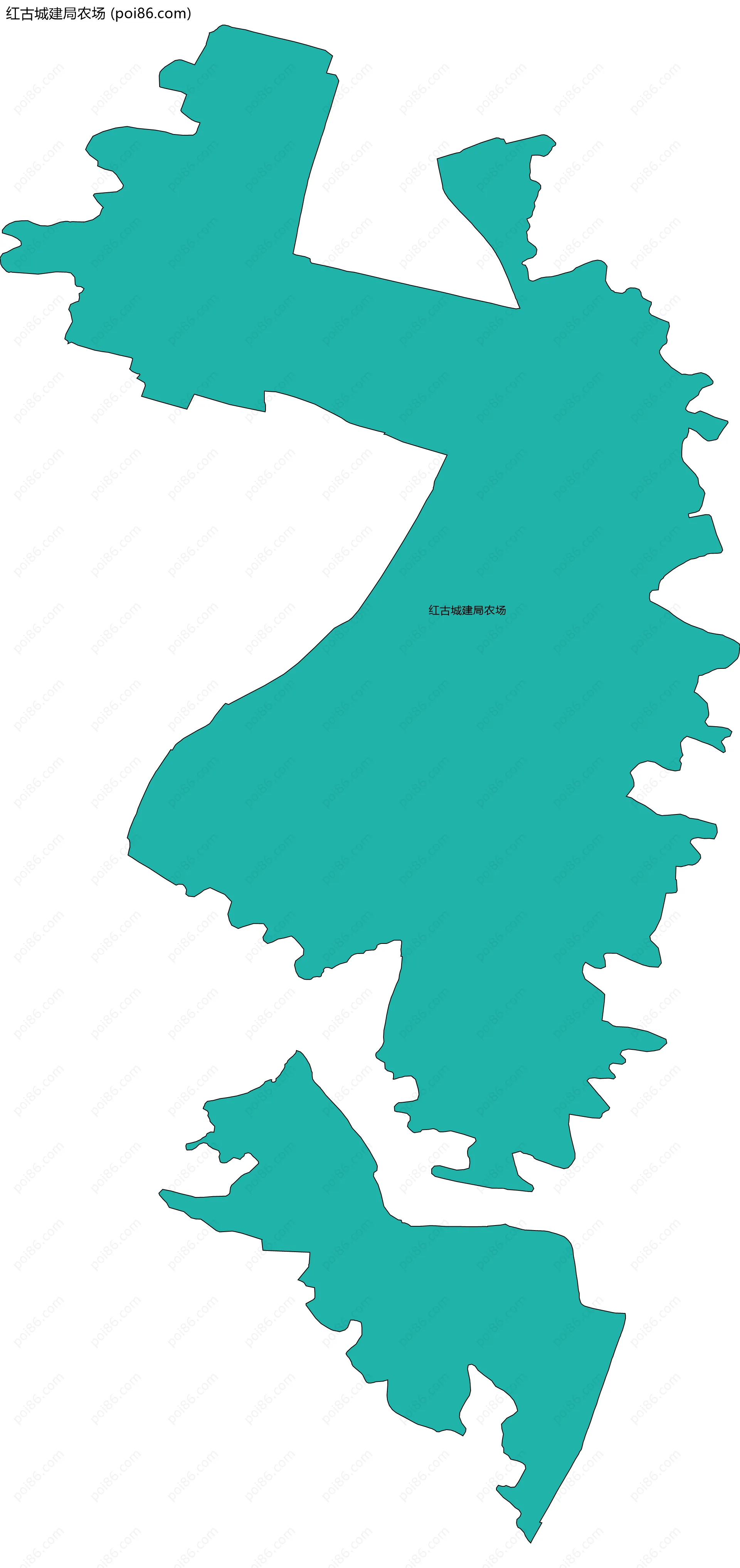 红古城建局农场边界地图