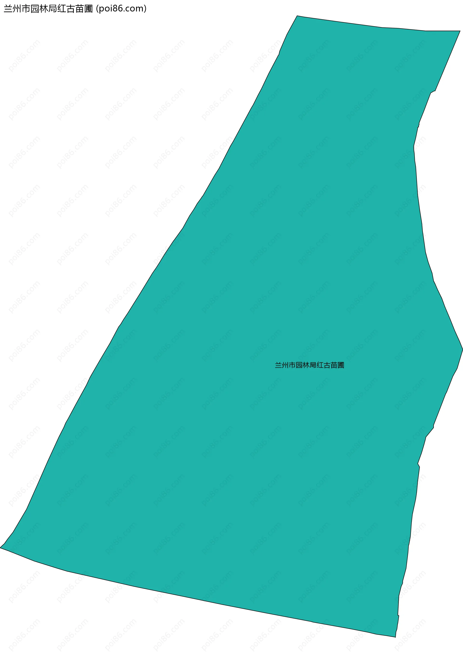 兰州市园林局红古苗圃边界地图