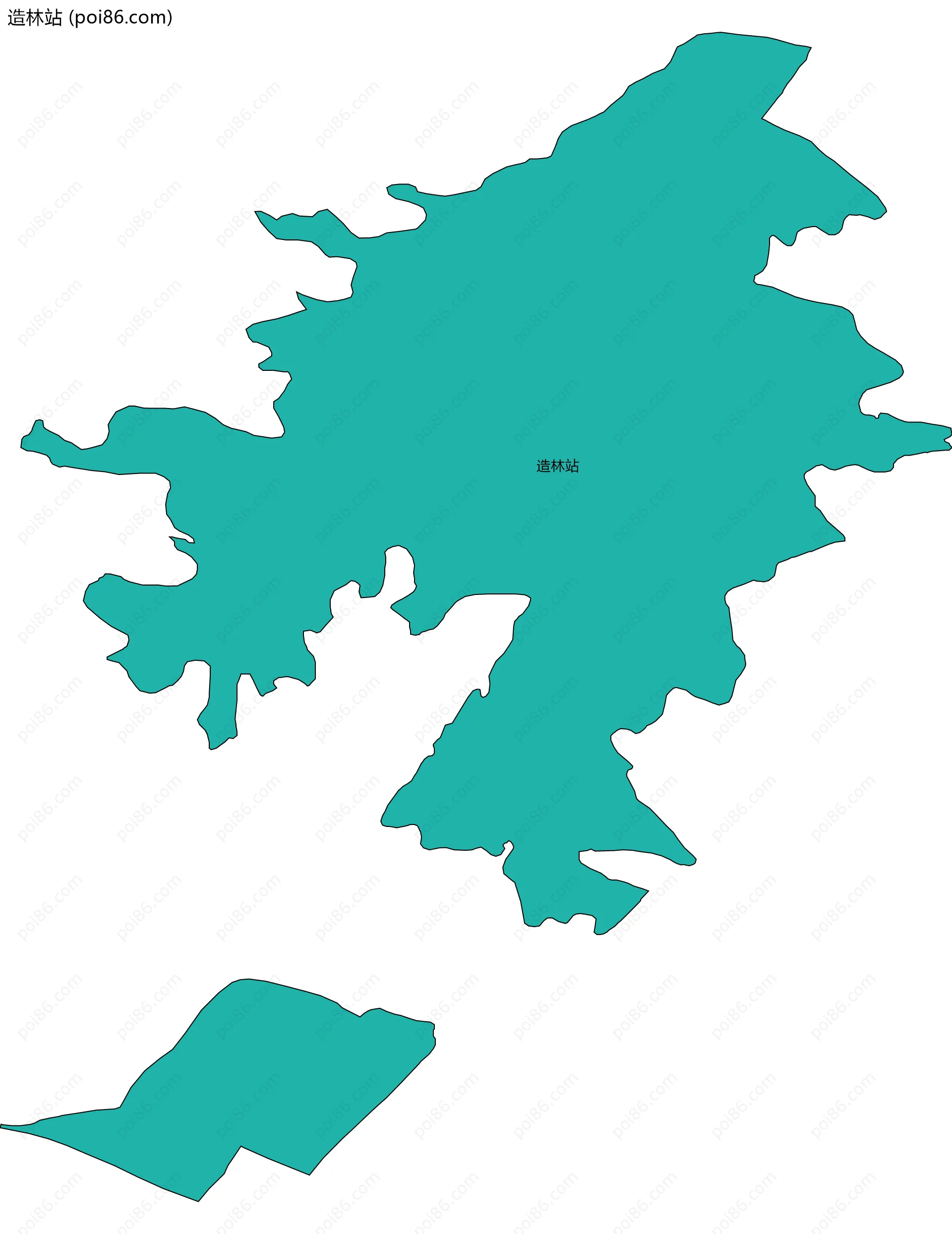 造林站边界地图