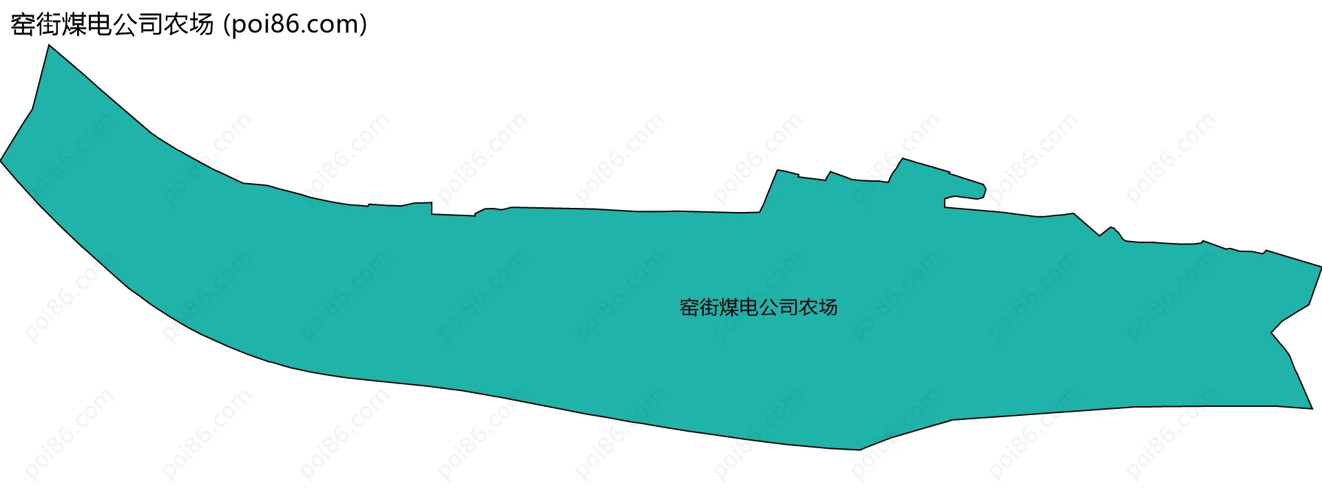 窑街煤电公司农场边界地图