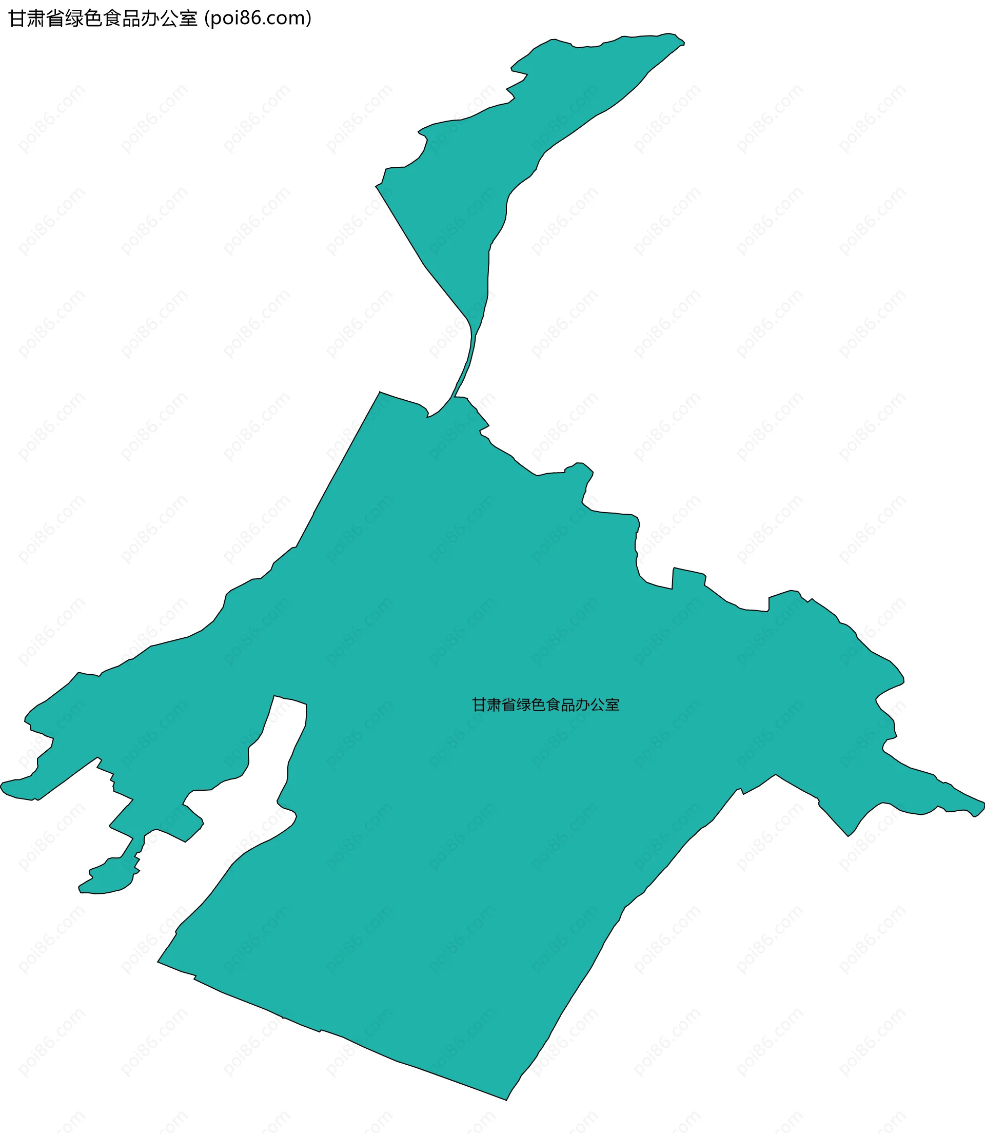 甘肃省绿色食品办公室边界地图