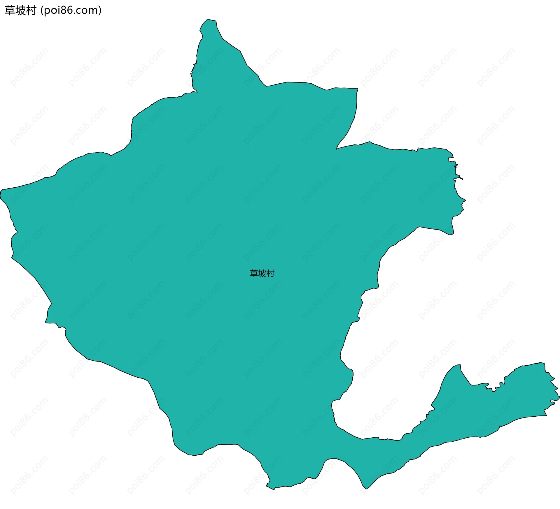 草坡村边界地图