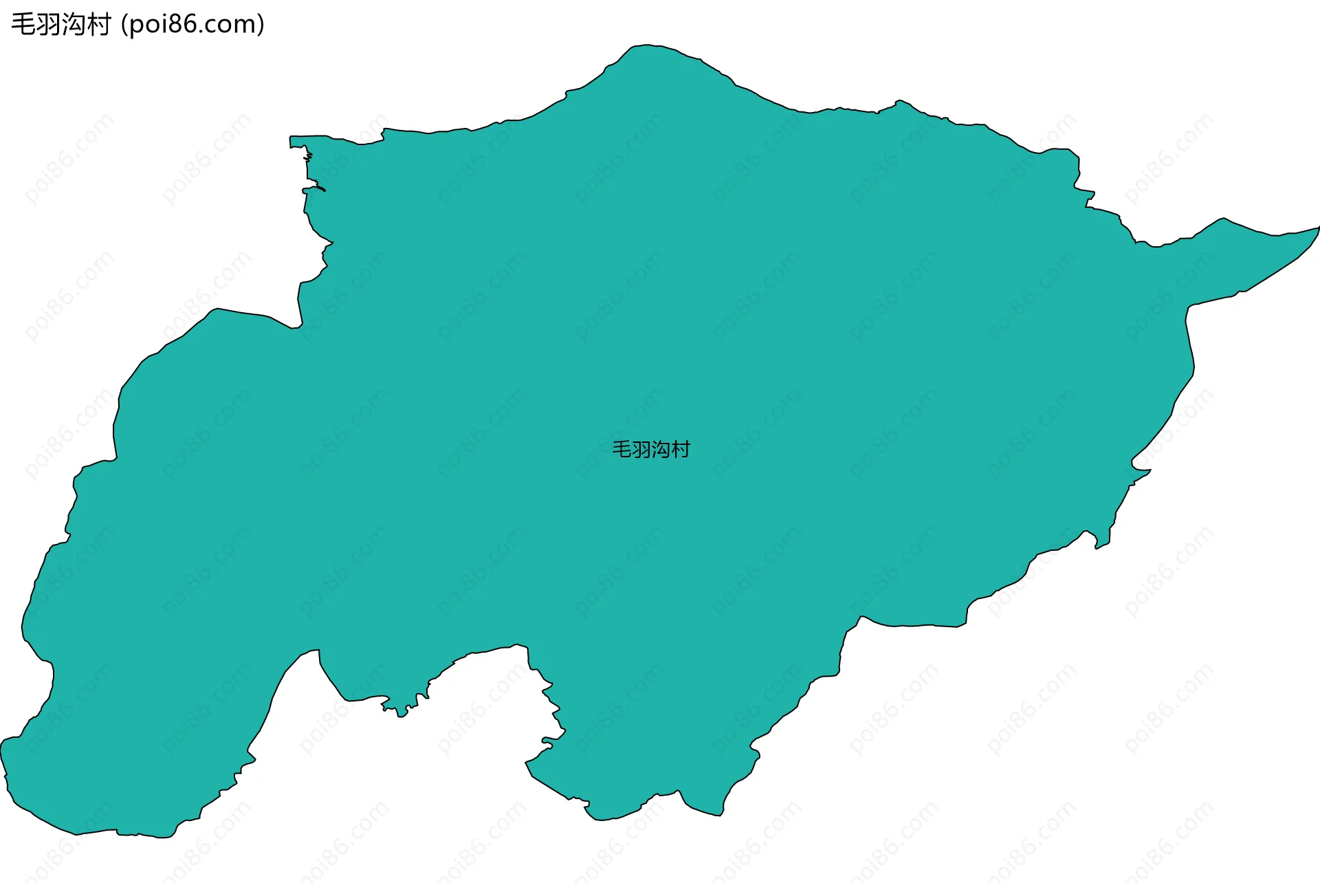毛羽沟村边界地图