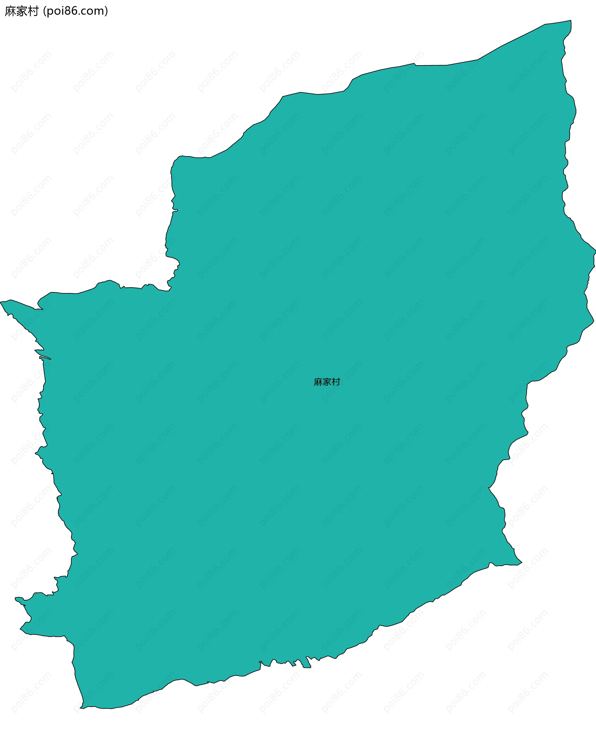 麻家村边界地图