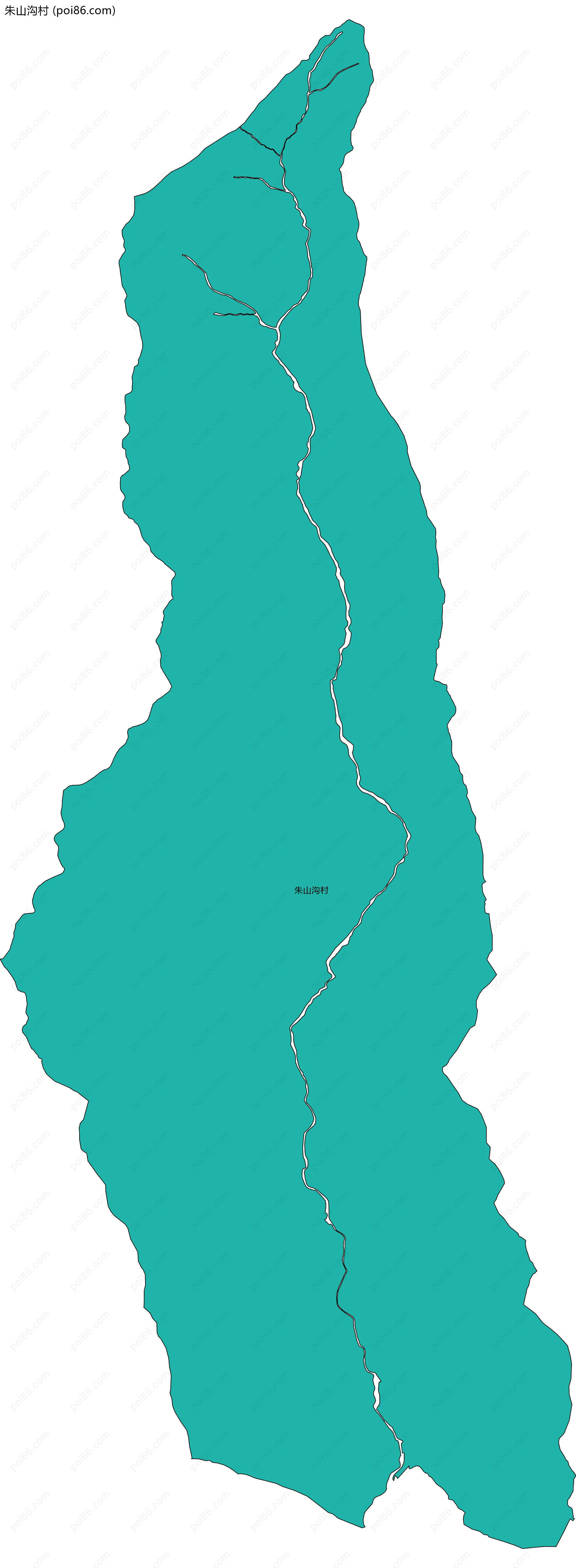 朱山沟村边界地图