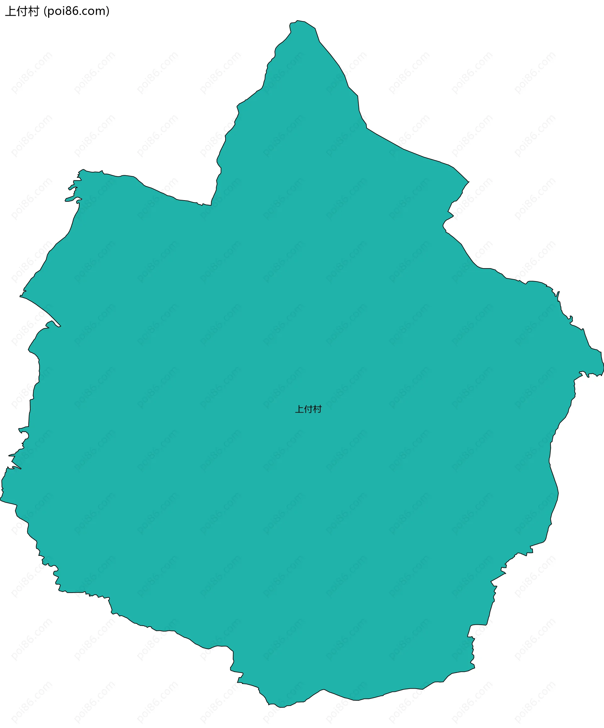 上付村边界地图